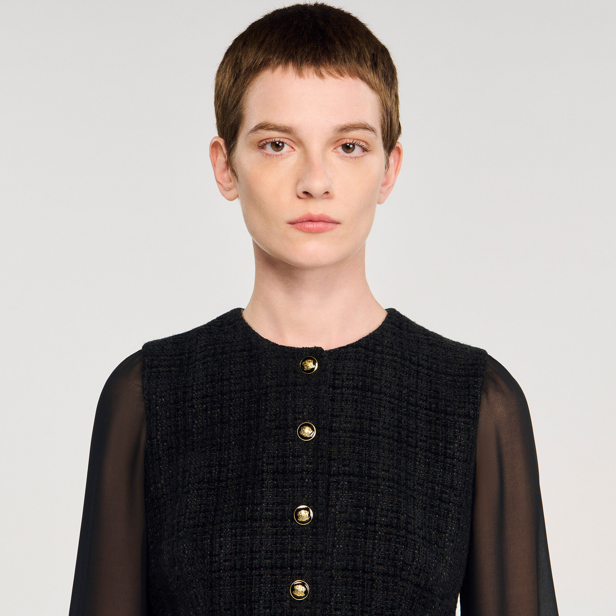 Robe mini à manches longues