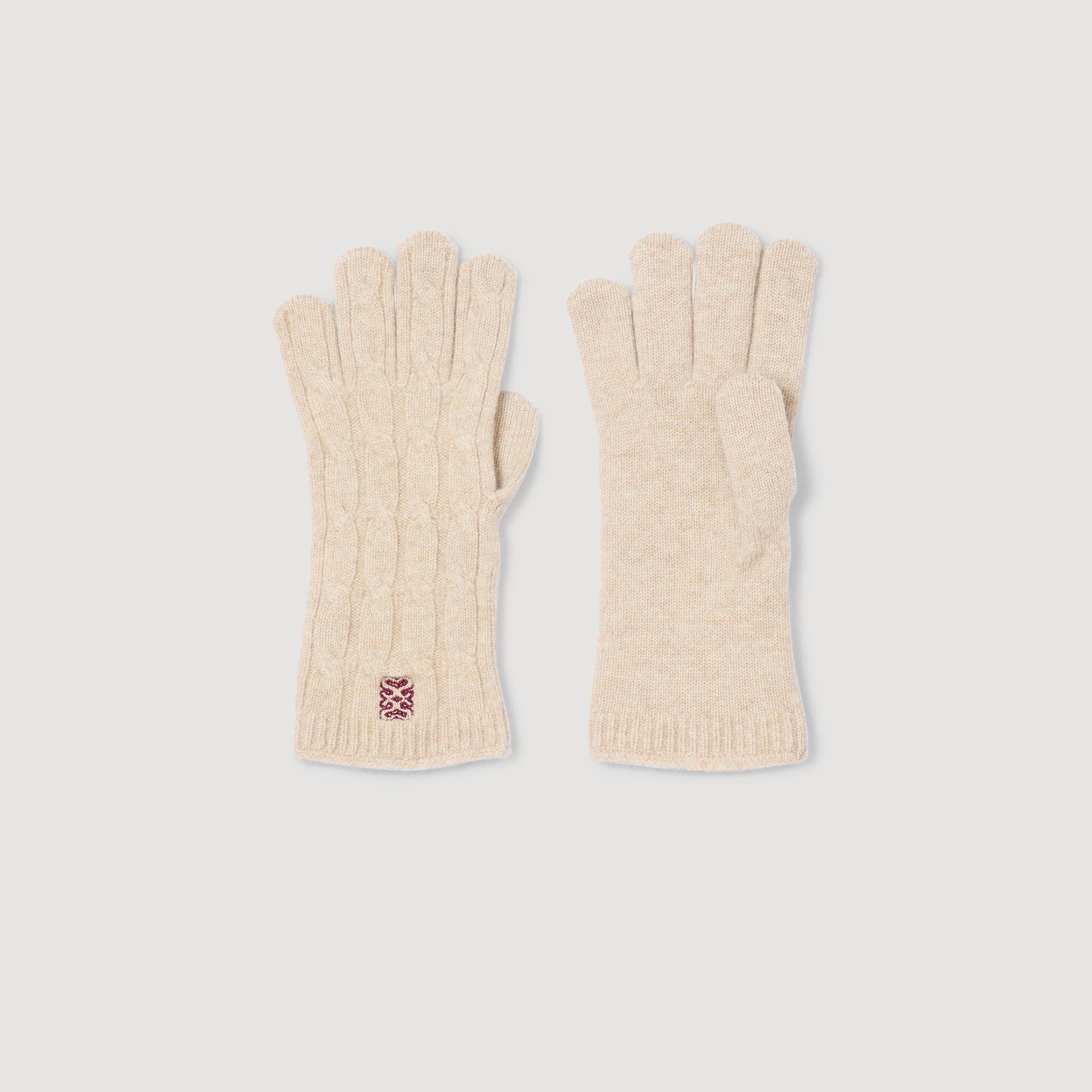 Gants en maille côtelée