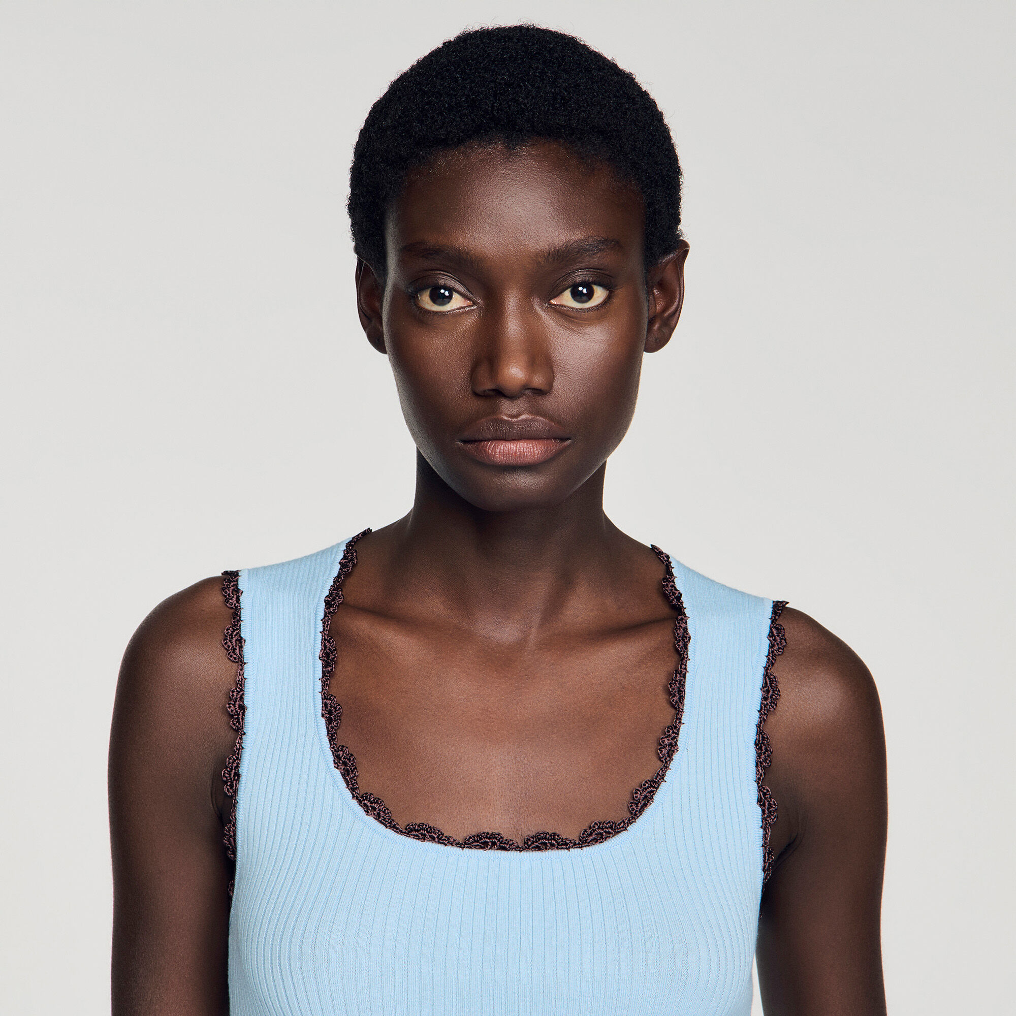 Top en maille avec détails crochet