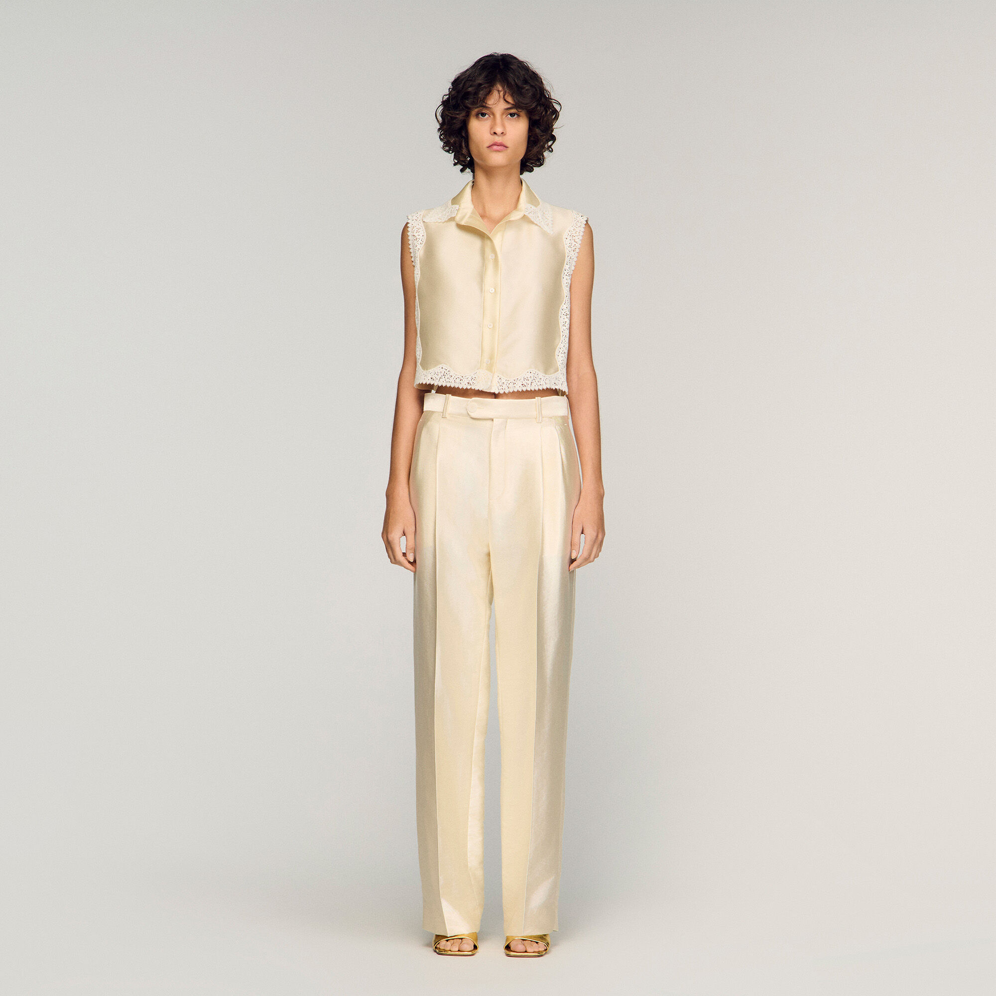 Pantalons en satin