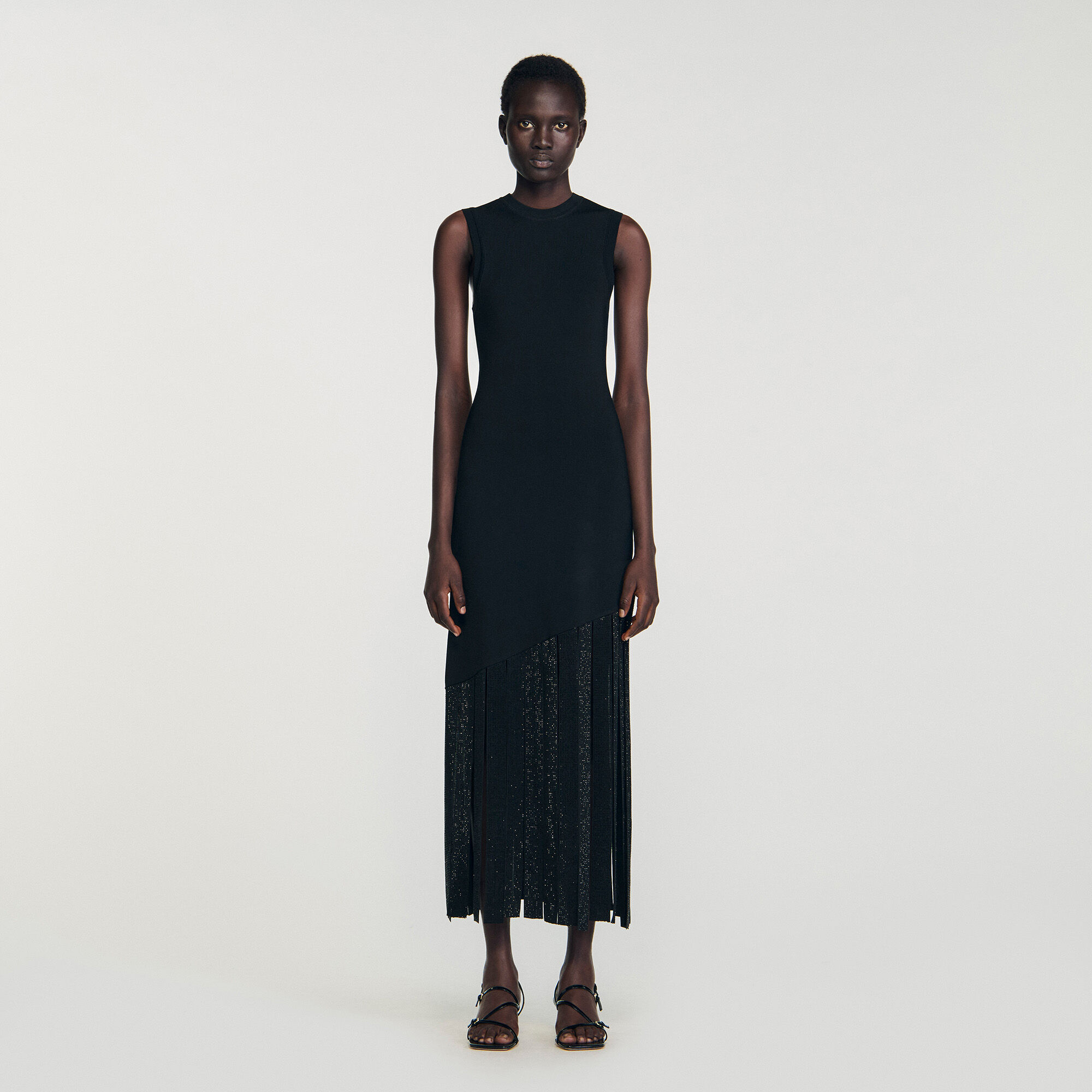 Robe maxi aux franges