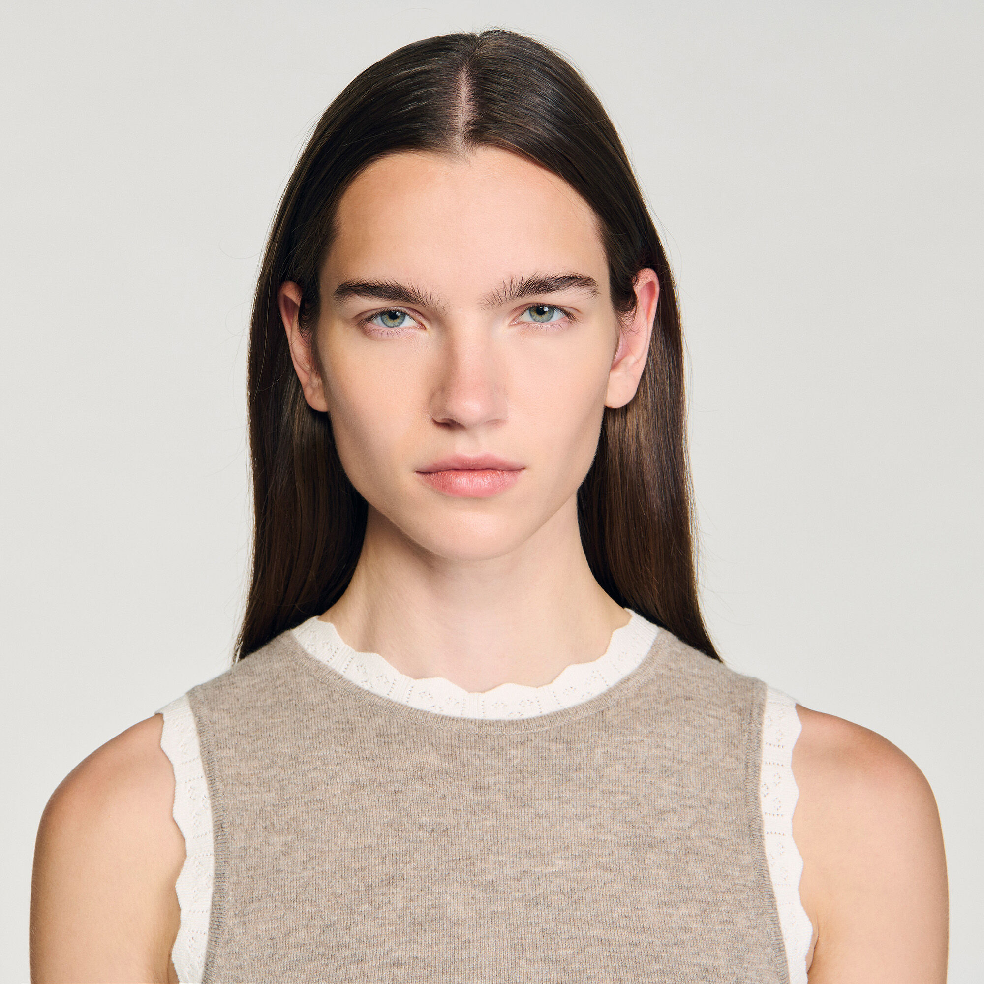 Pull en maille à col haut