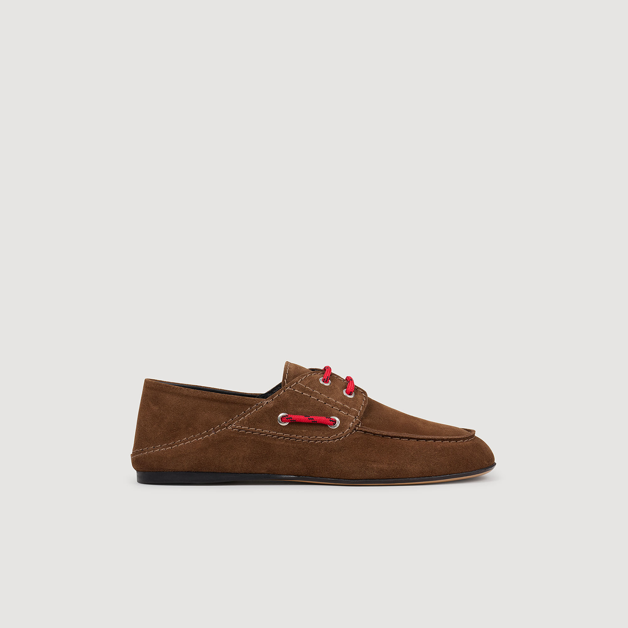 Chaussures de bateau à lacets en daim