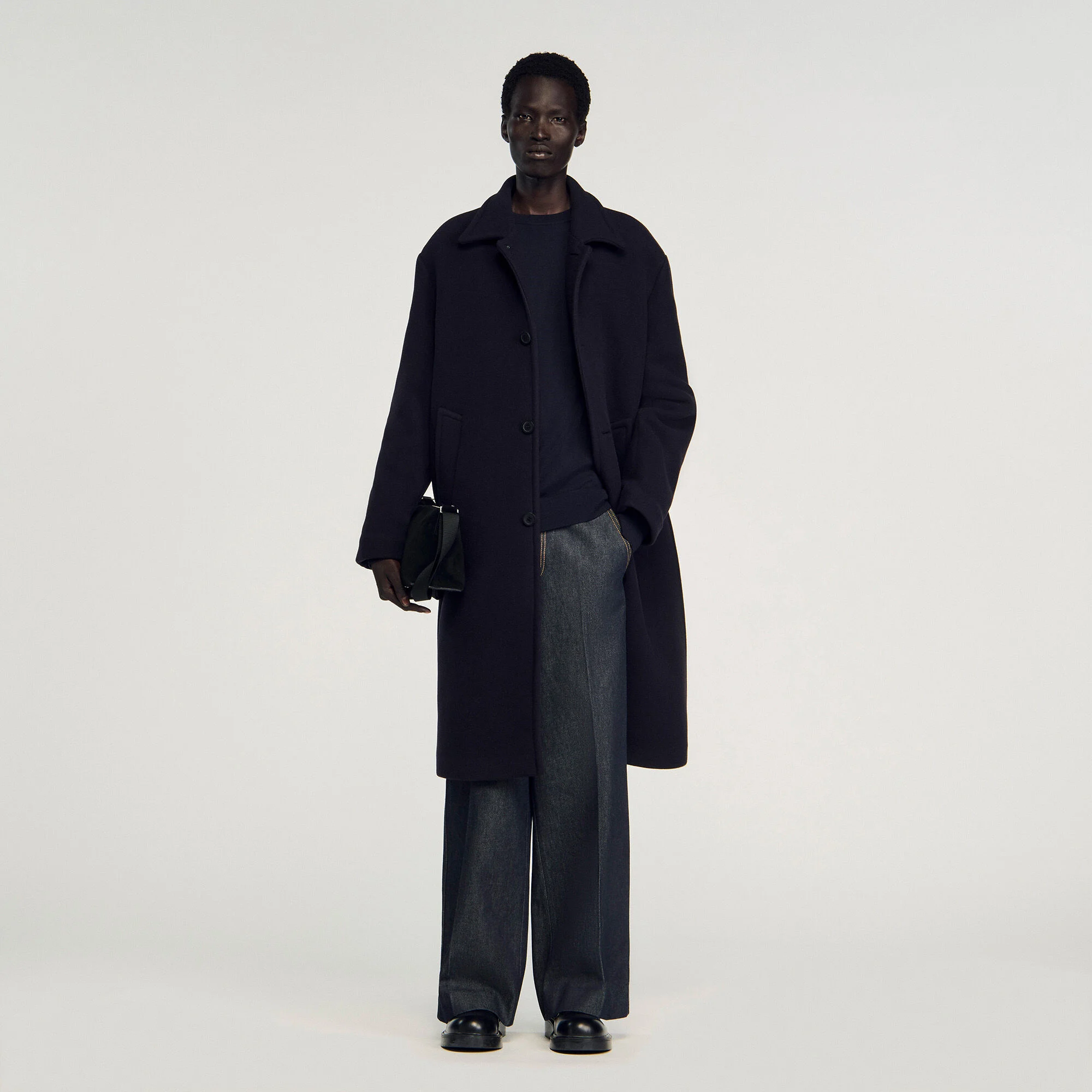 Manteau en laine et cachemire