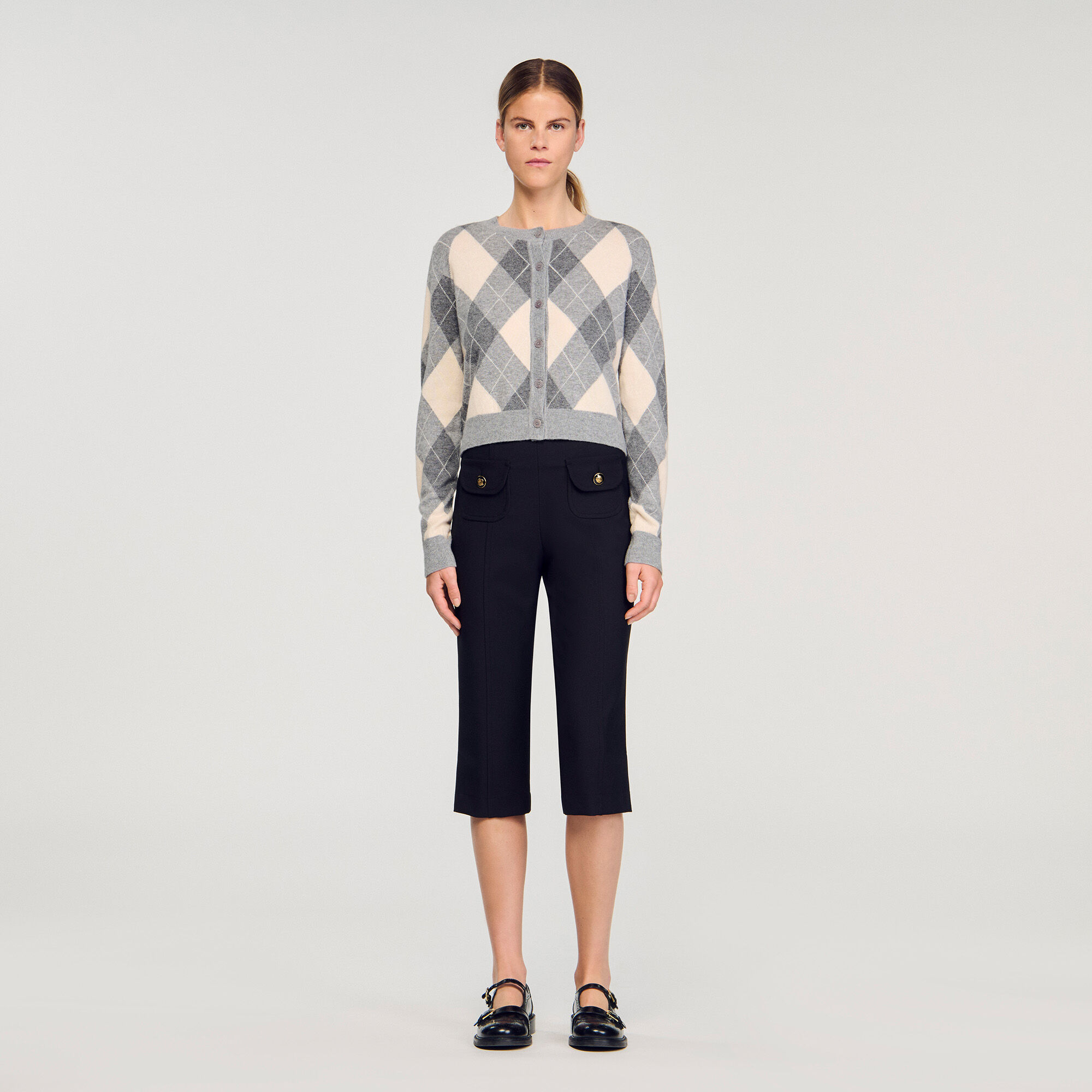 Cardigan à motif argyle