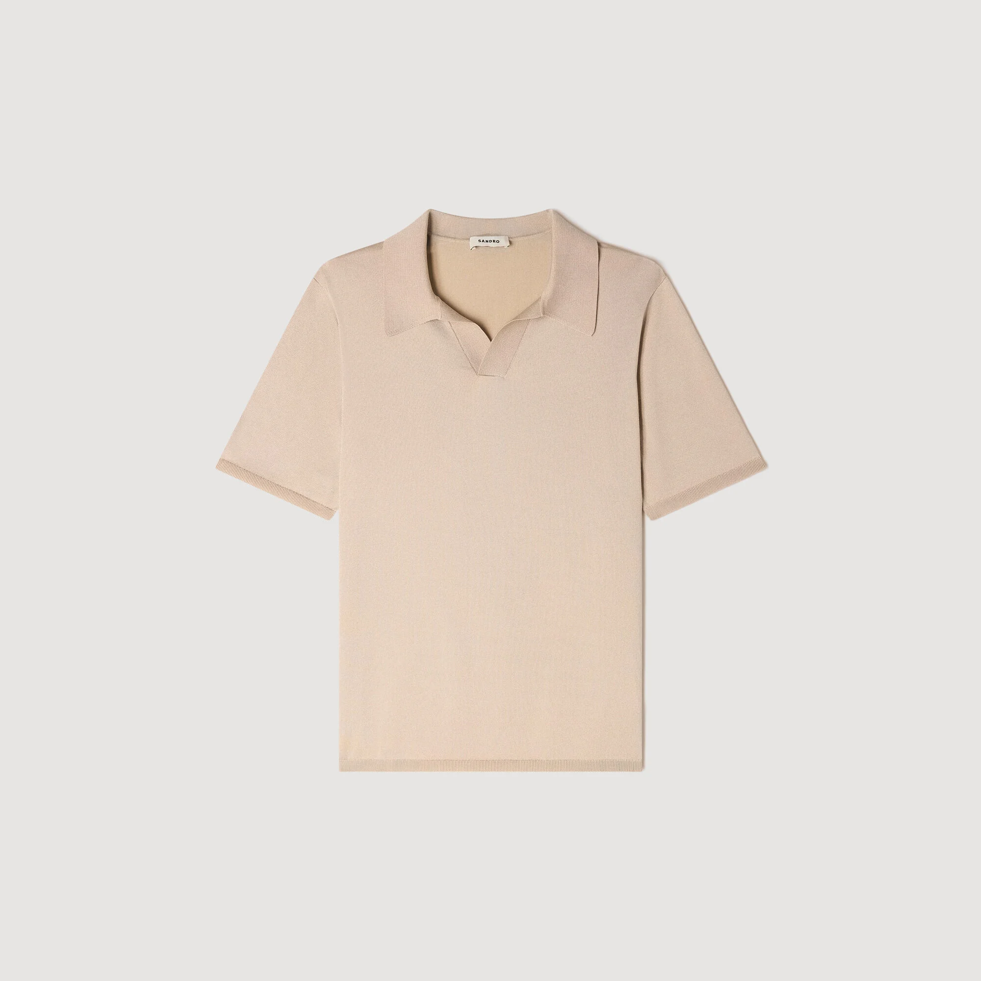 Chemise polo à manches courtes col en V