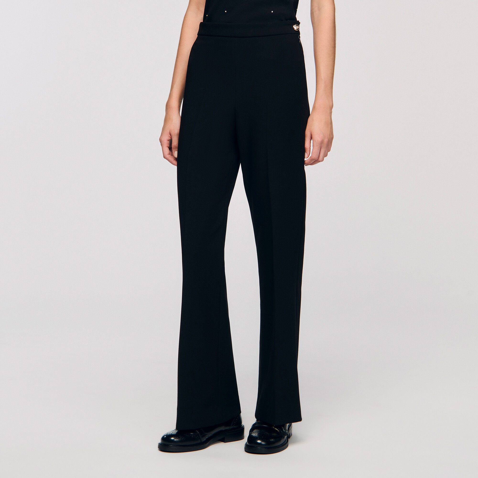 Pantalon droit à boutons