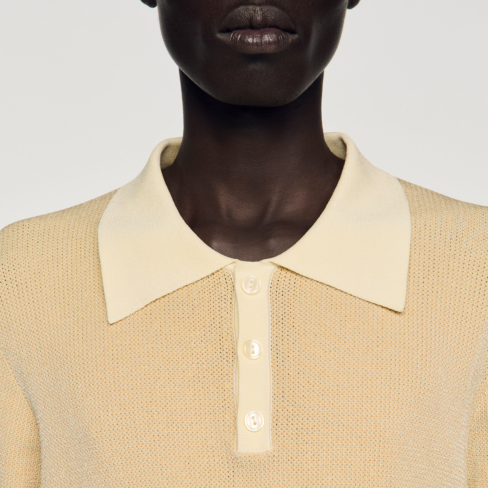 Chemise polo à deux tons