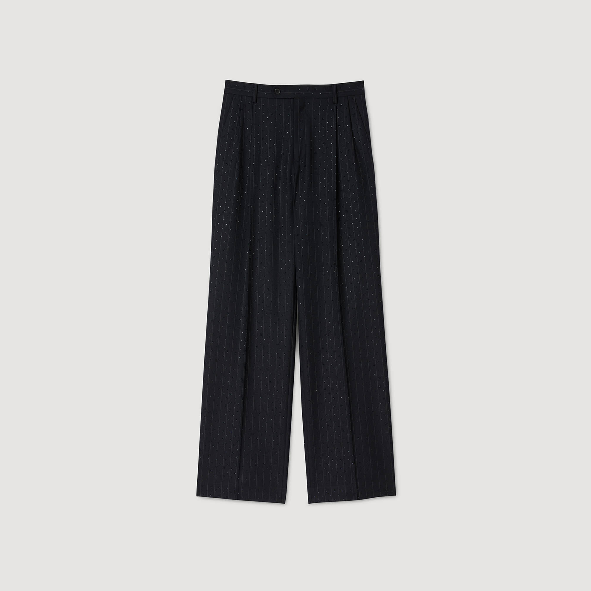 Pantalons rayés strass