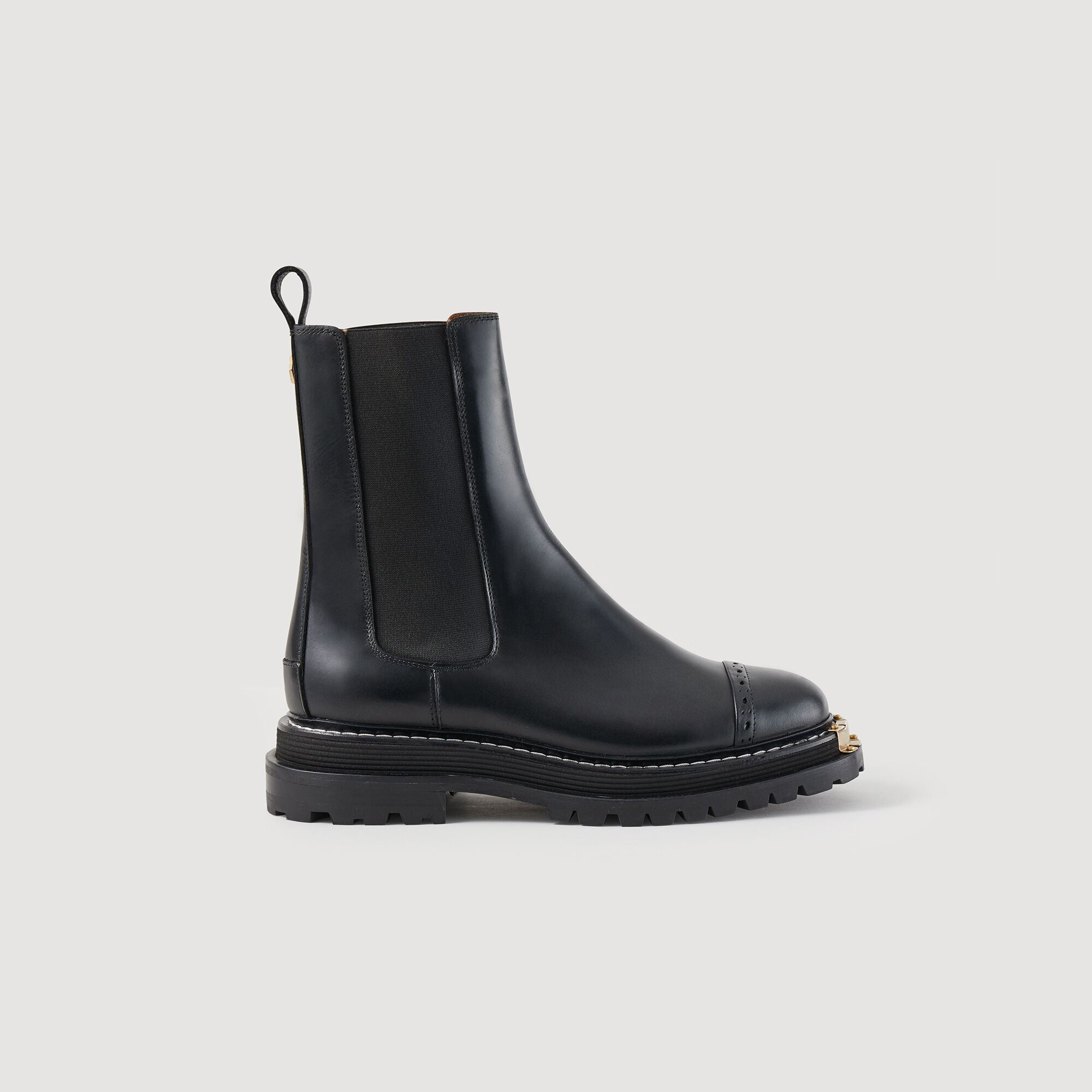 Bottines à semelle rainurée