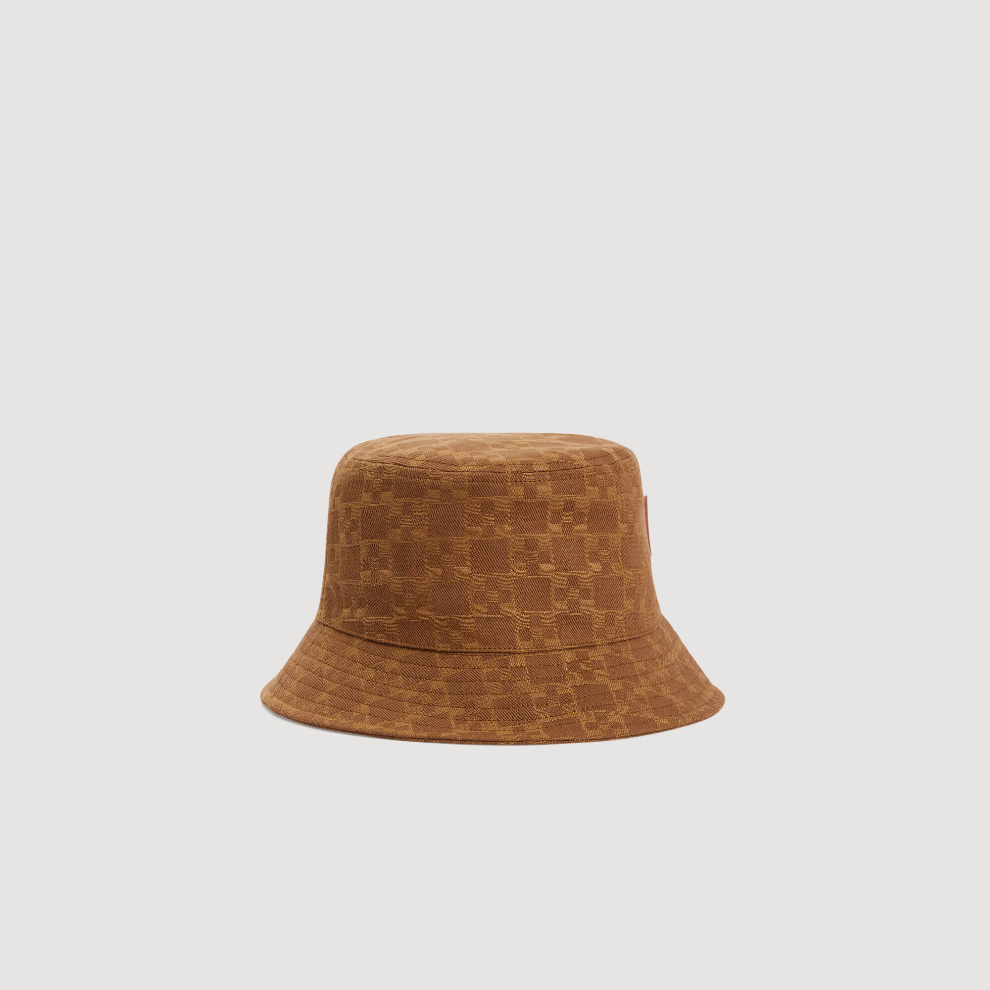 Chapeau melon en denim avec patch