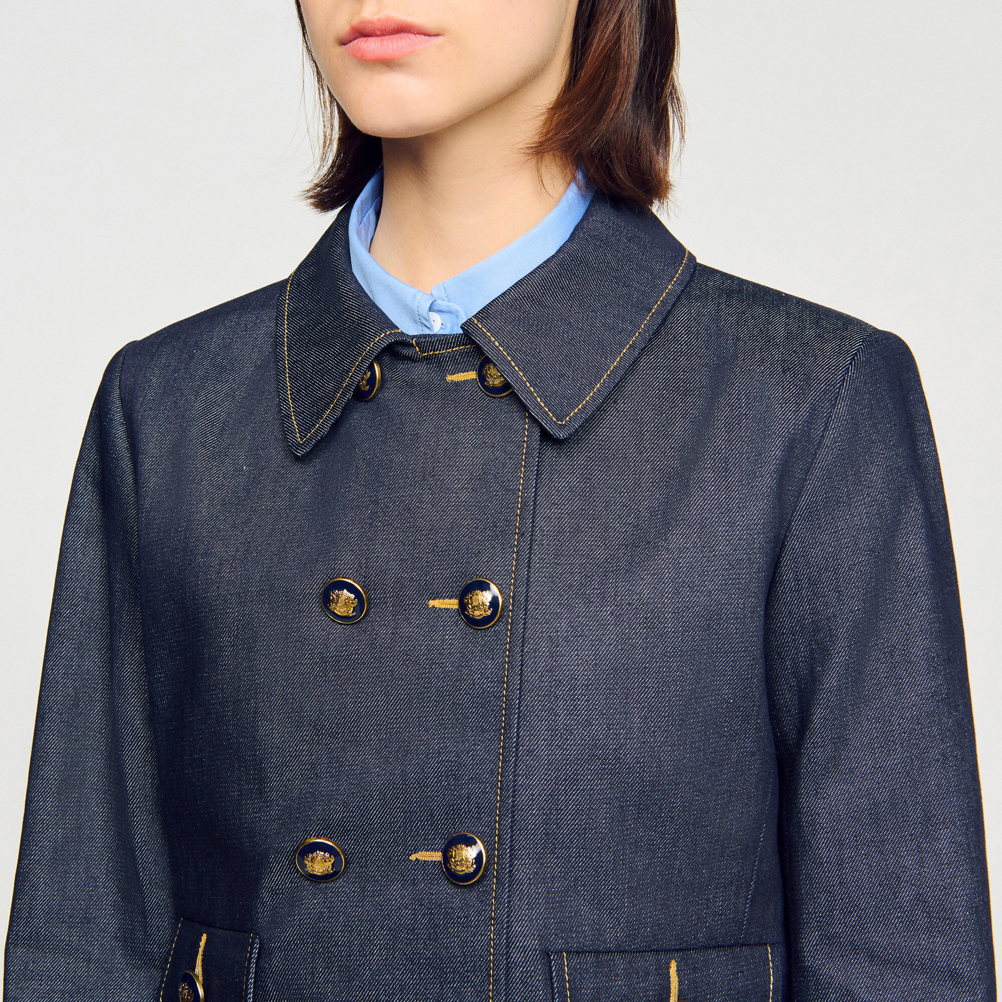Veste structurée en denim