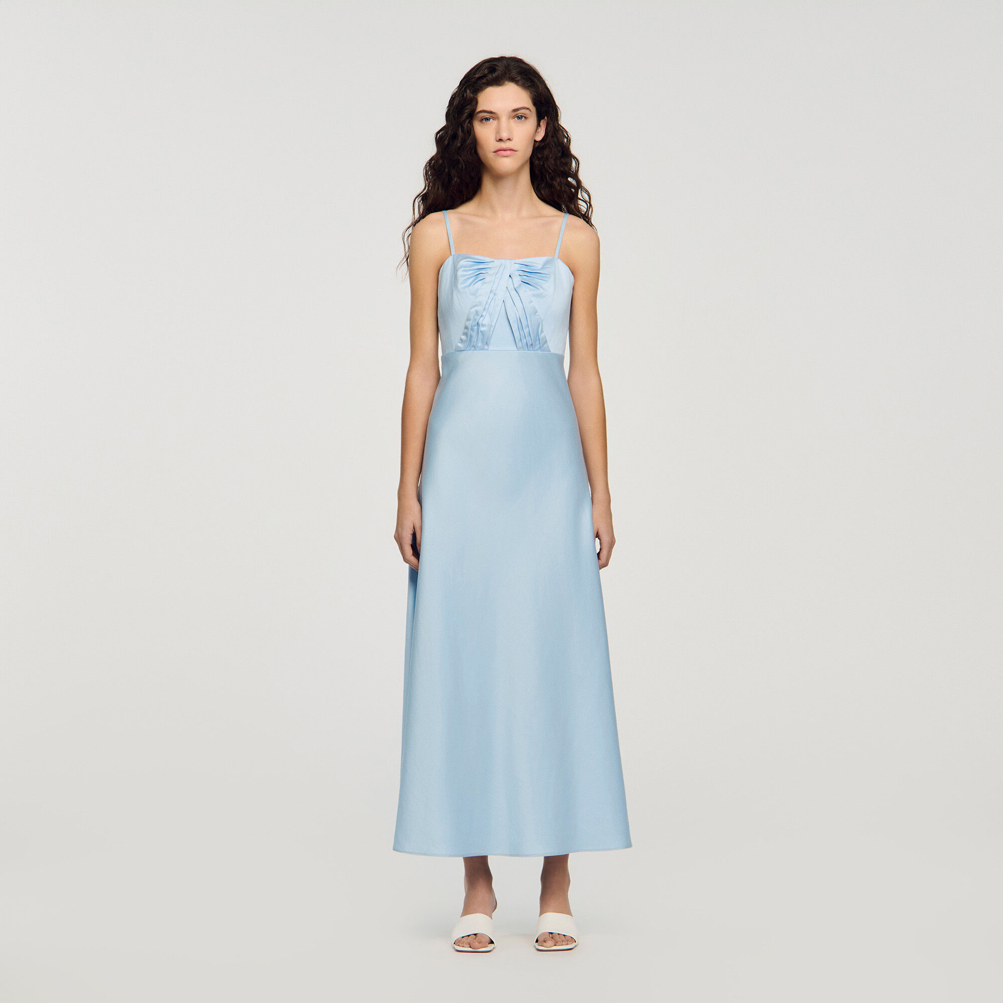 Robe maxi à effet satiné