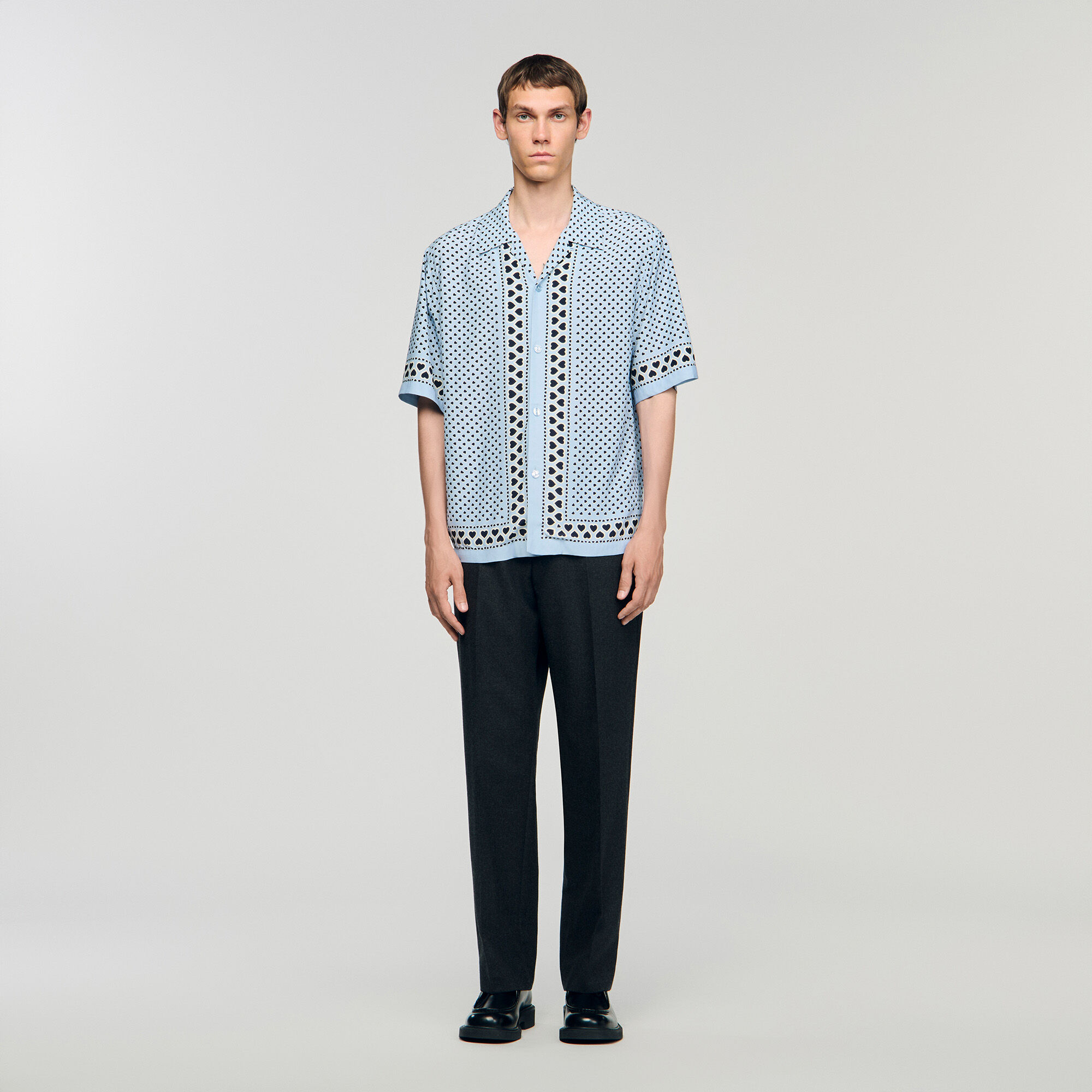 Chemise à motif cœur