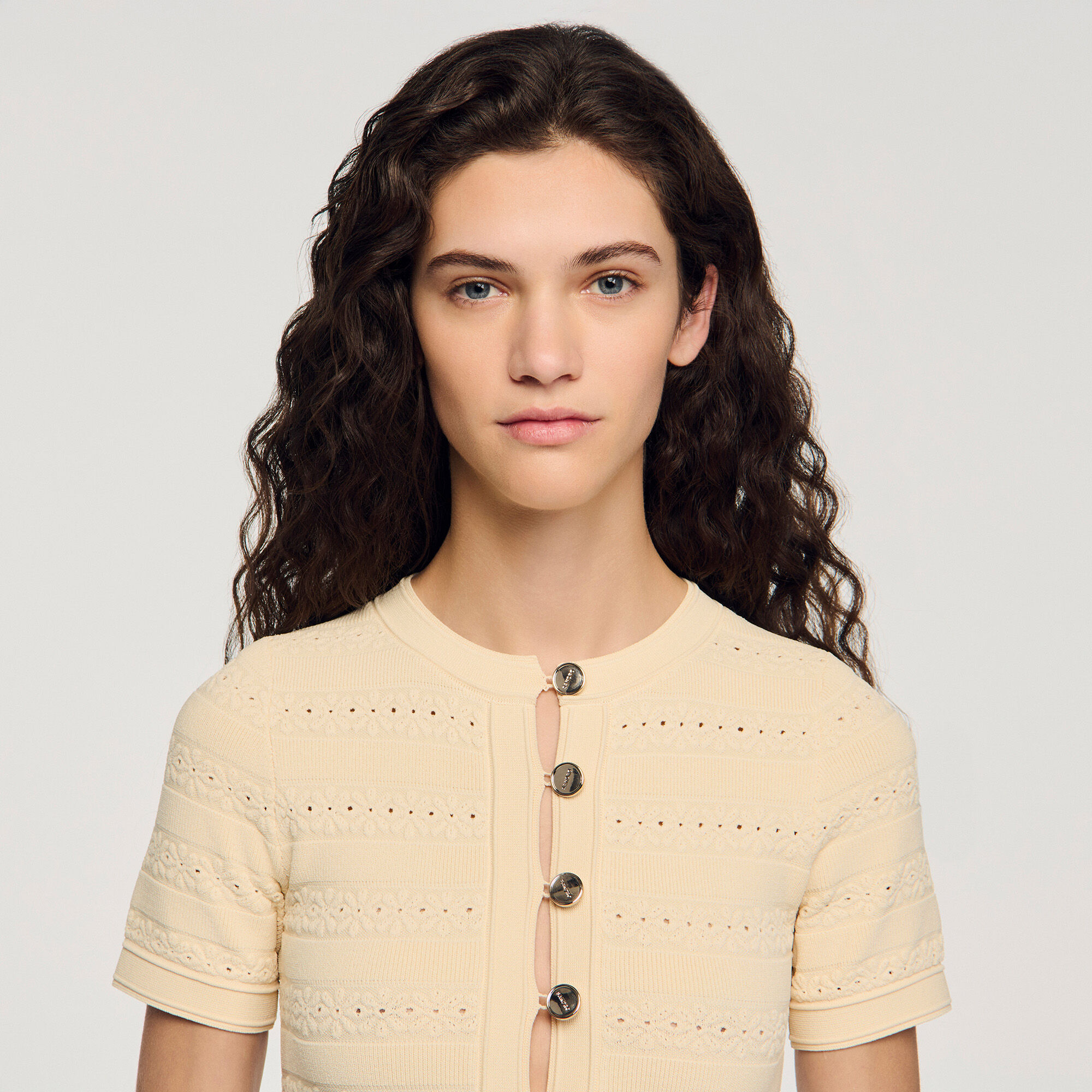 Robe mini en tricot imprimée fleurs