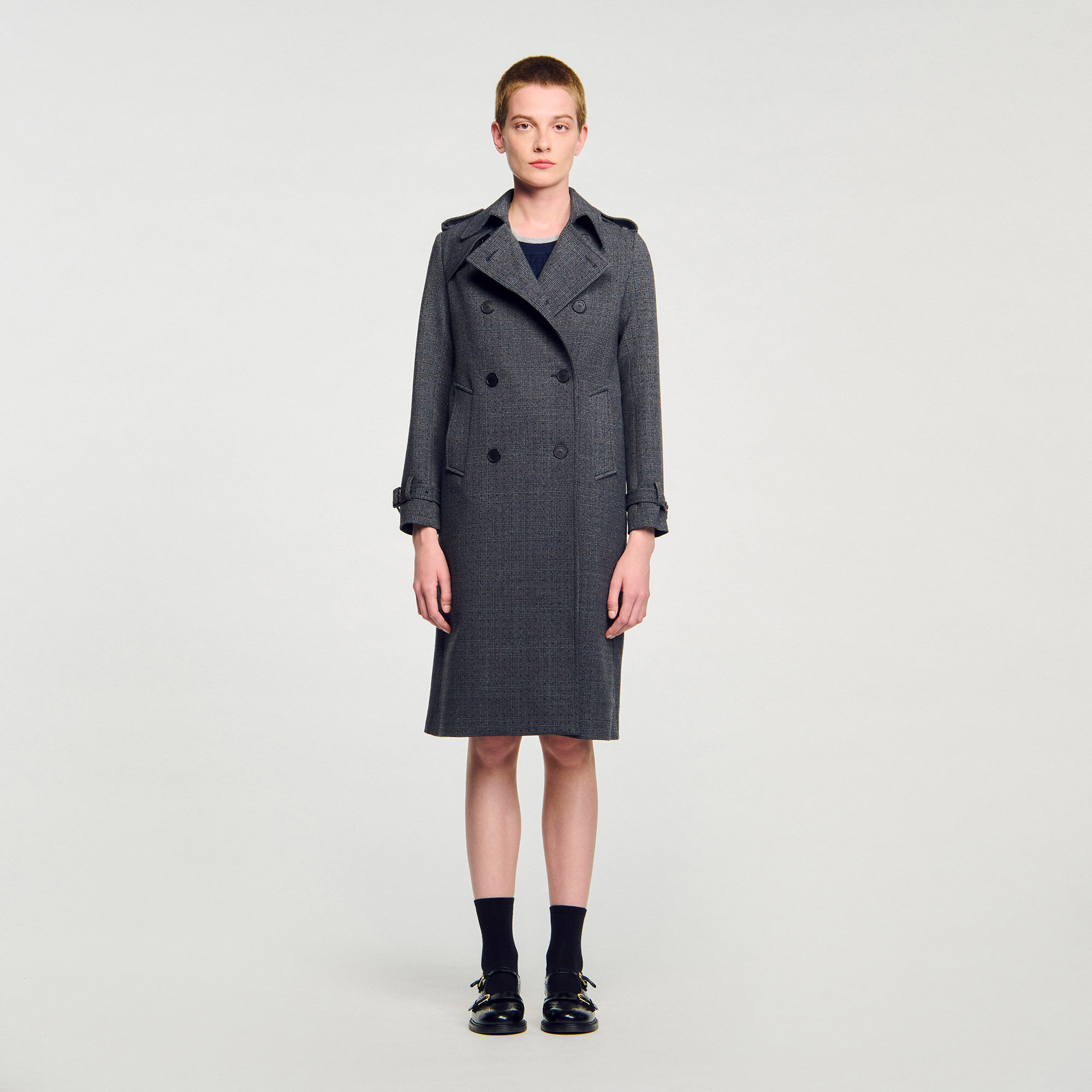 Manteau trench strass