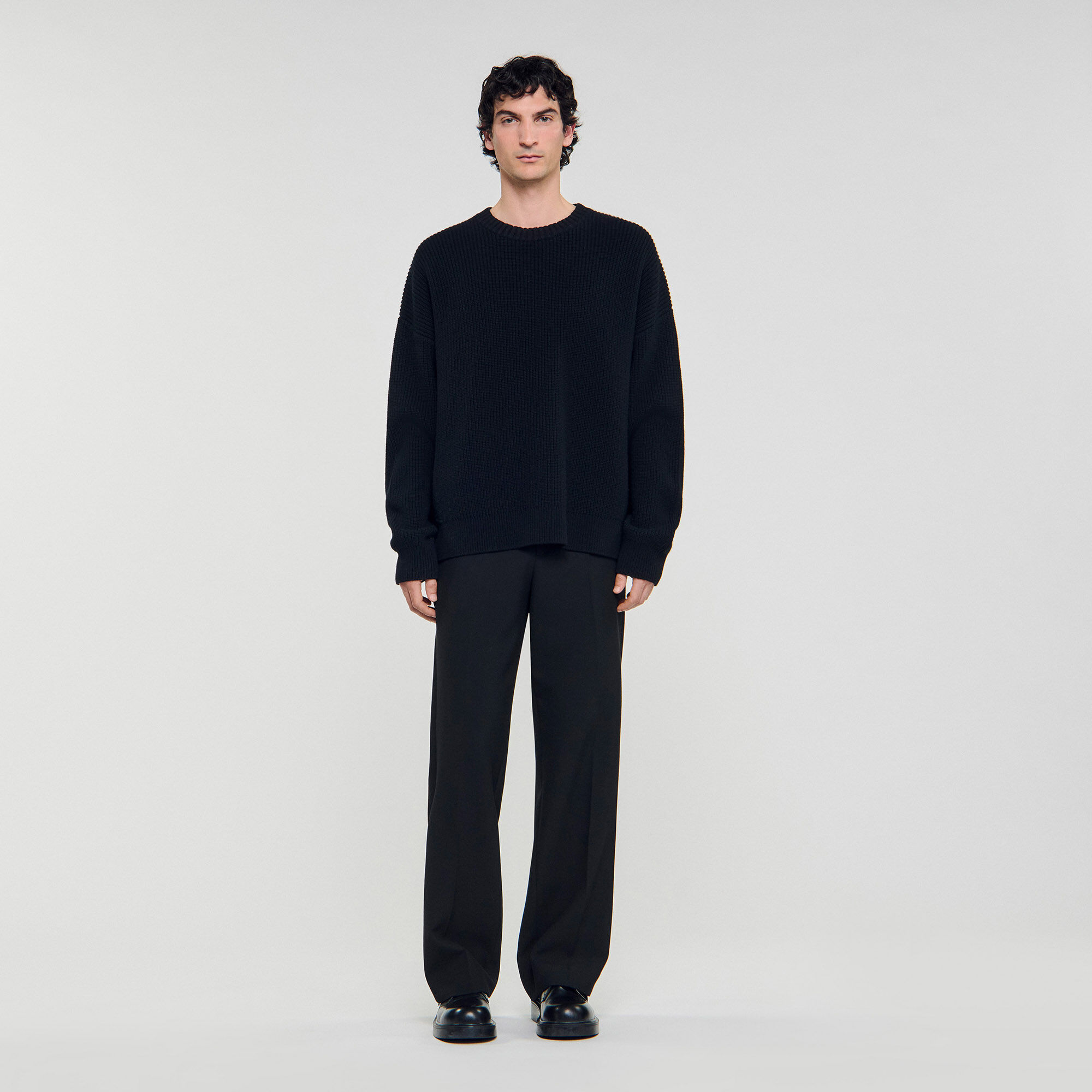 Pull en maille côtelée