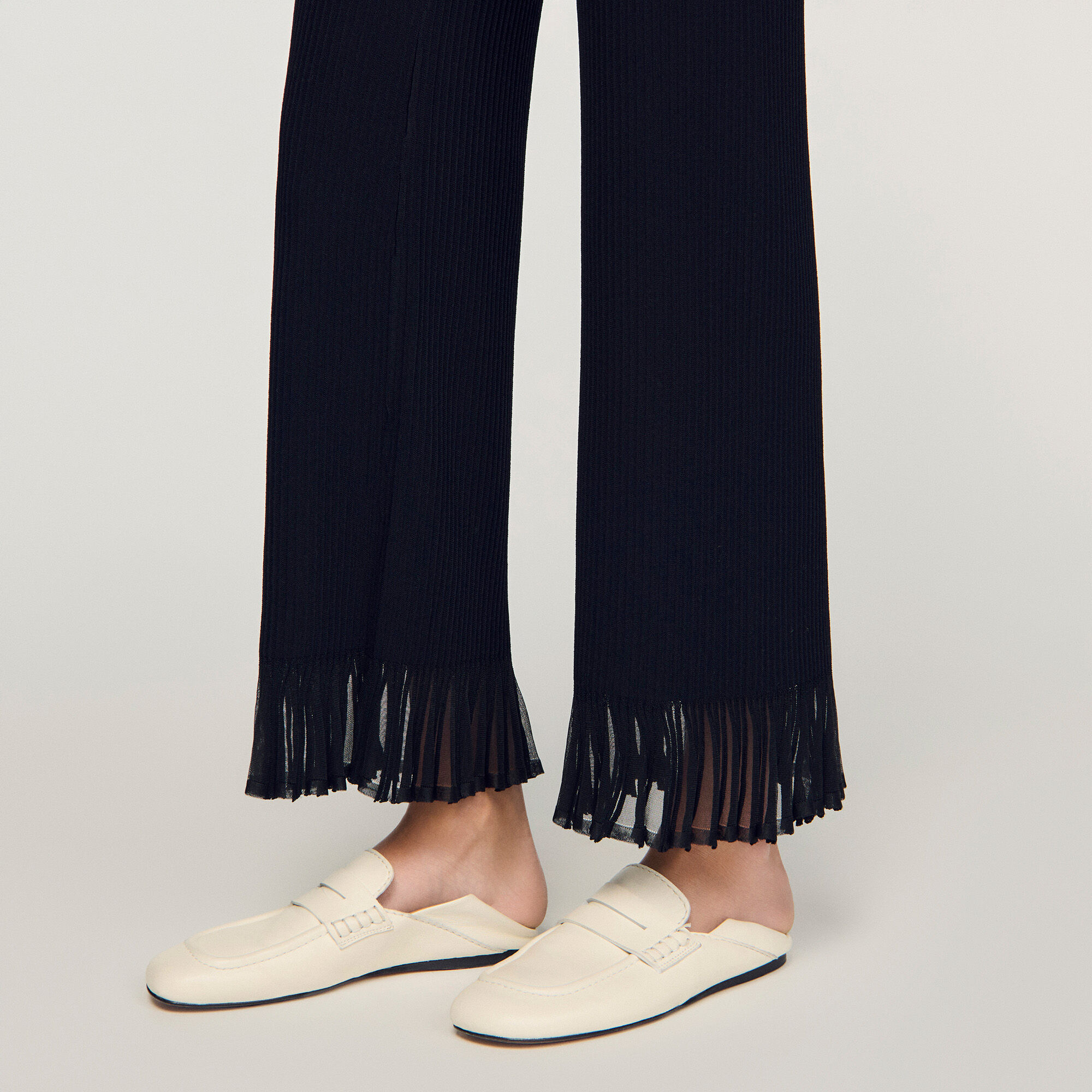 Pantalons en maille à volants