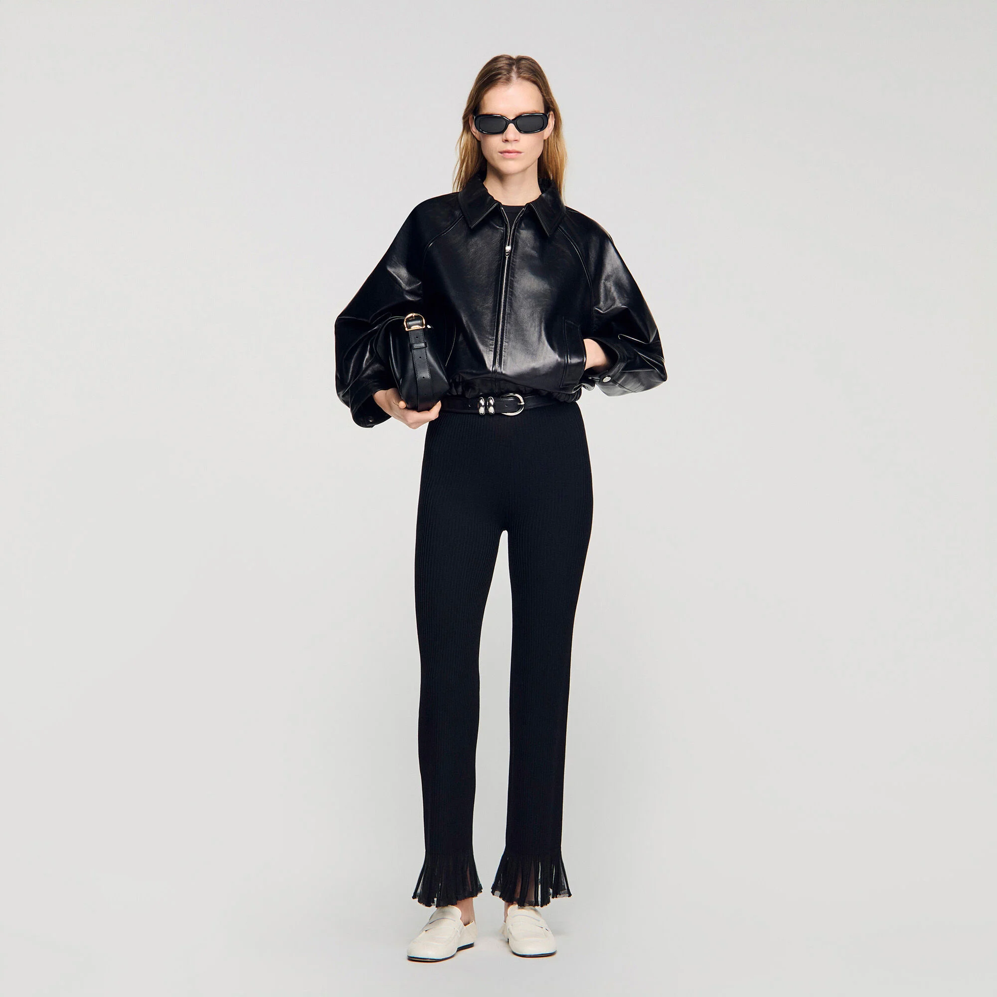 Veste en cuir d'agneau