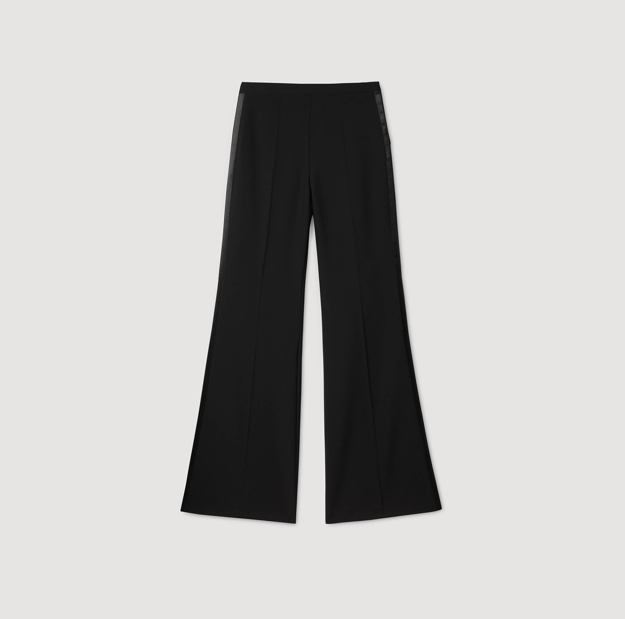 Pantalon de costume à rayures satinées