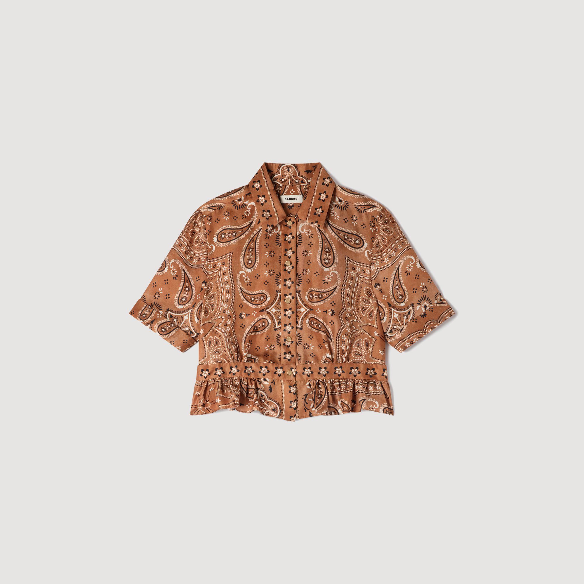 Chemise courte imprimée bandana
