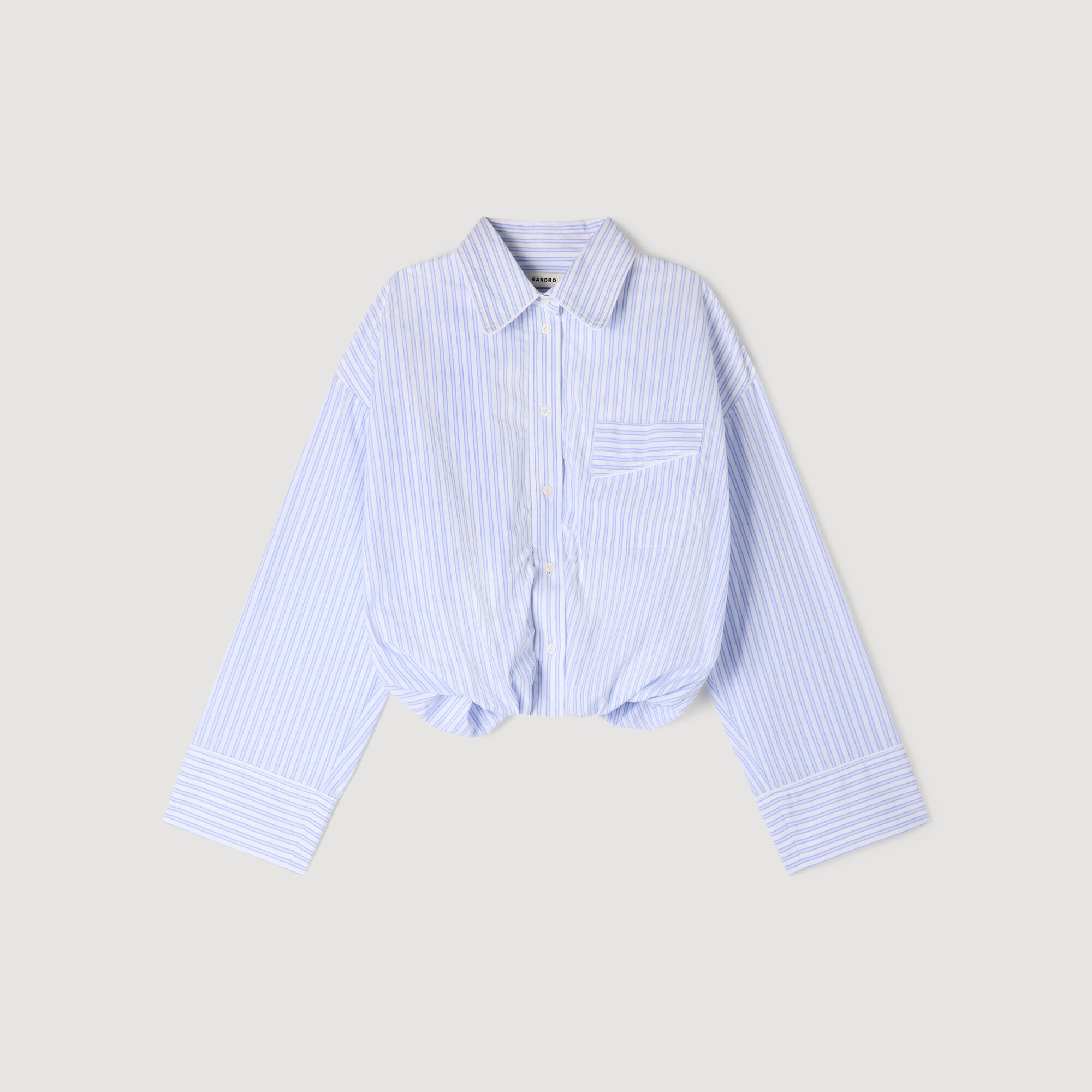 Chemise courte à rayures