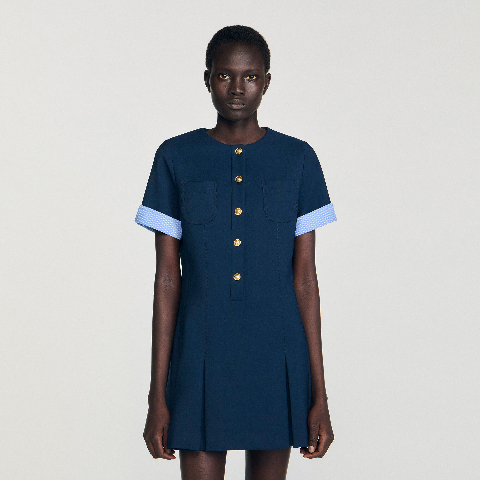 Mini robe à plis