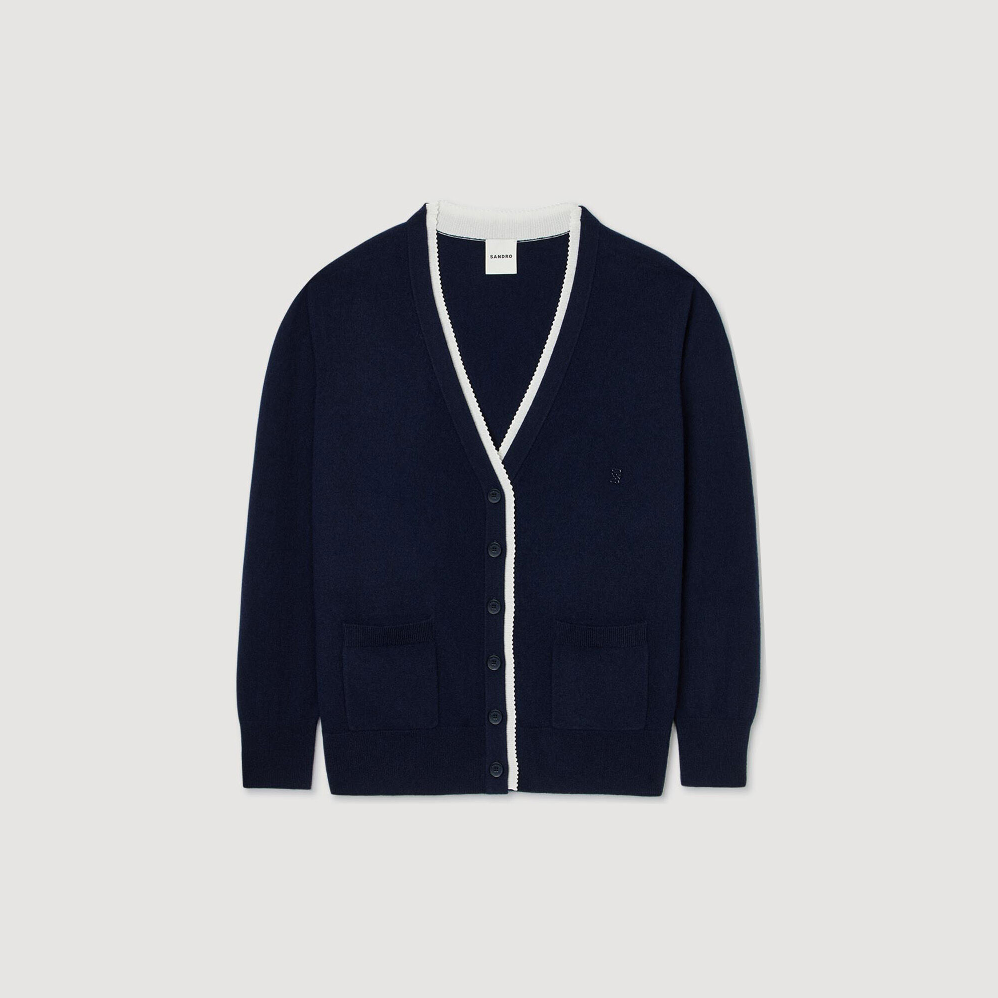 Cardigan long à deux tons