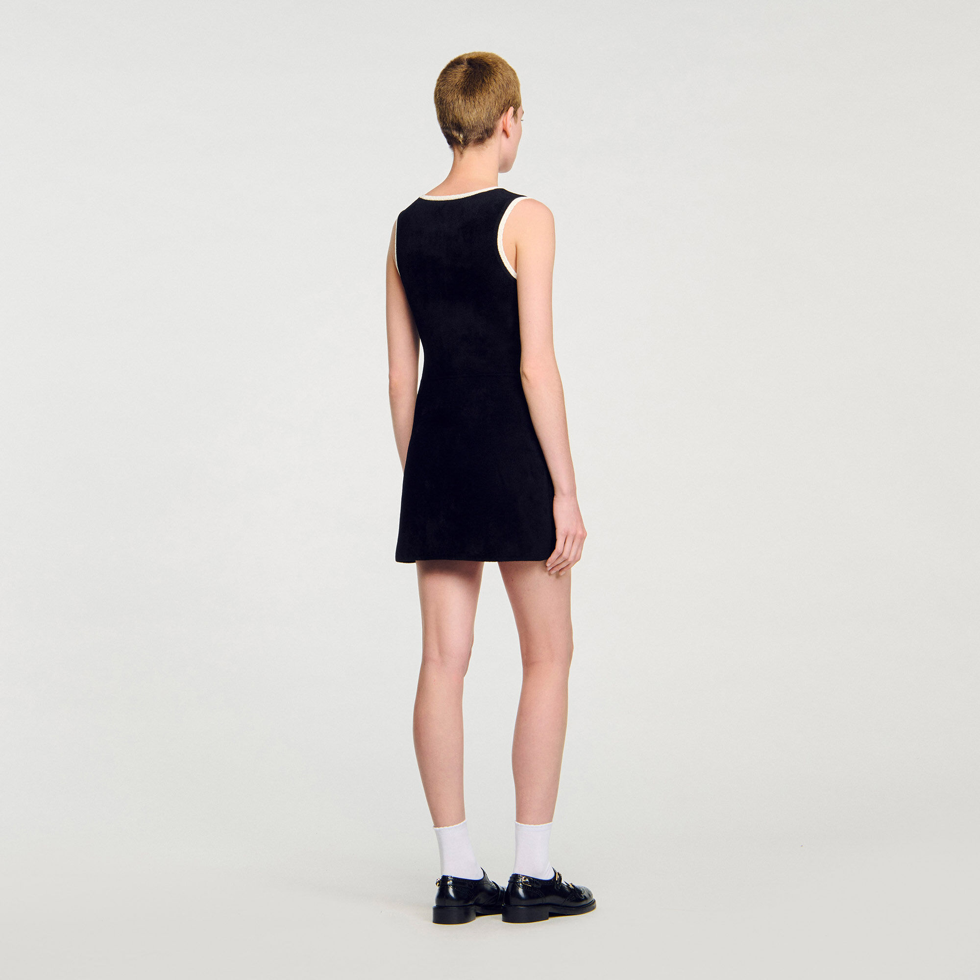 Mini robe en tricot de velours