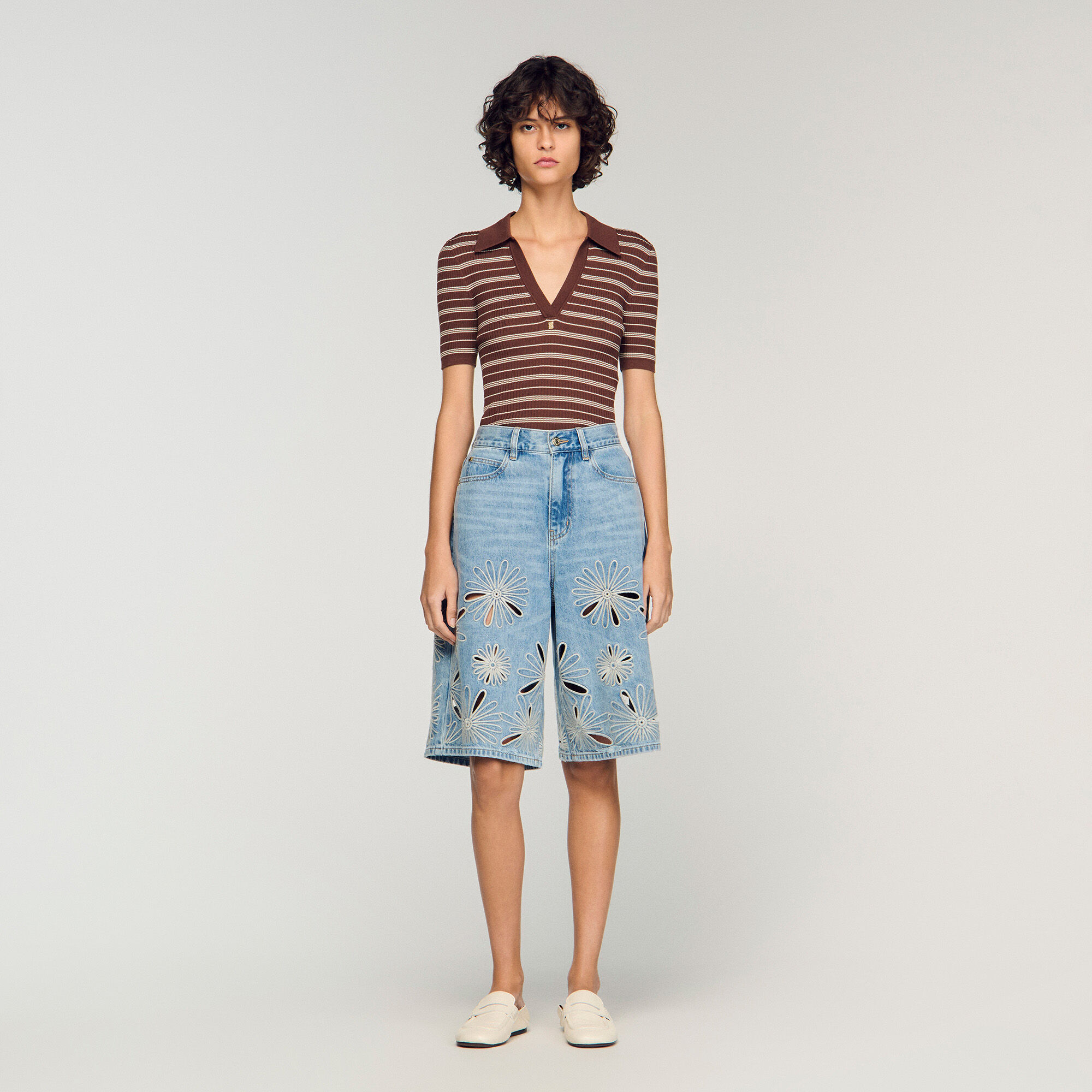 Shorts Bermuda brodés