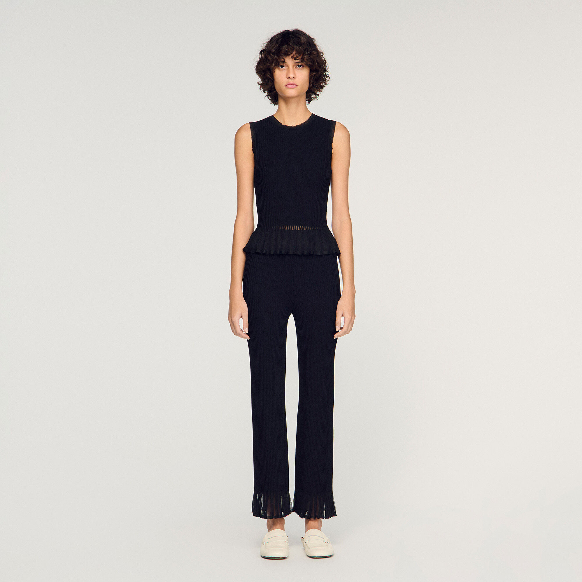Pull ajouré en maille ottoman