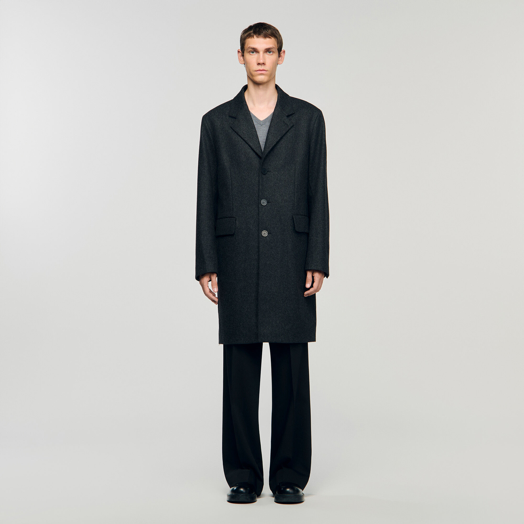 Manteau en tissu de laine