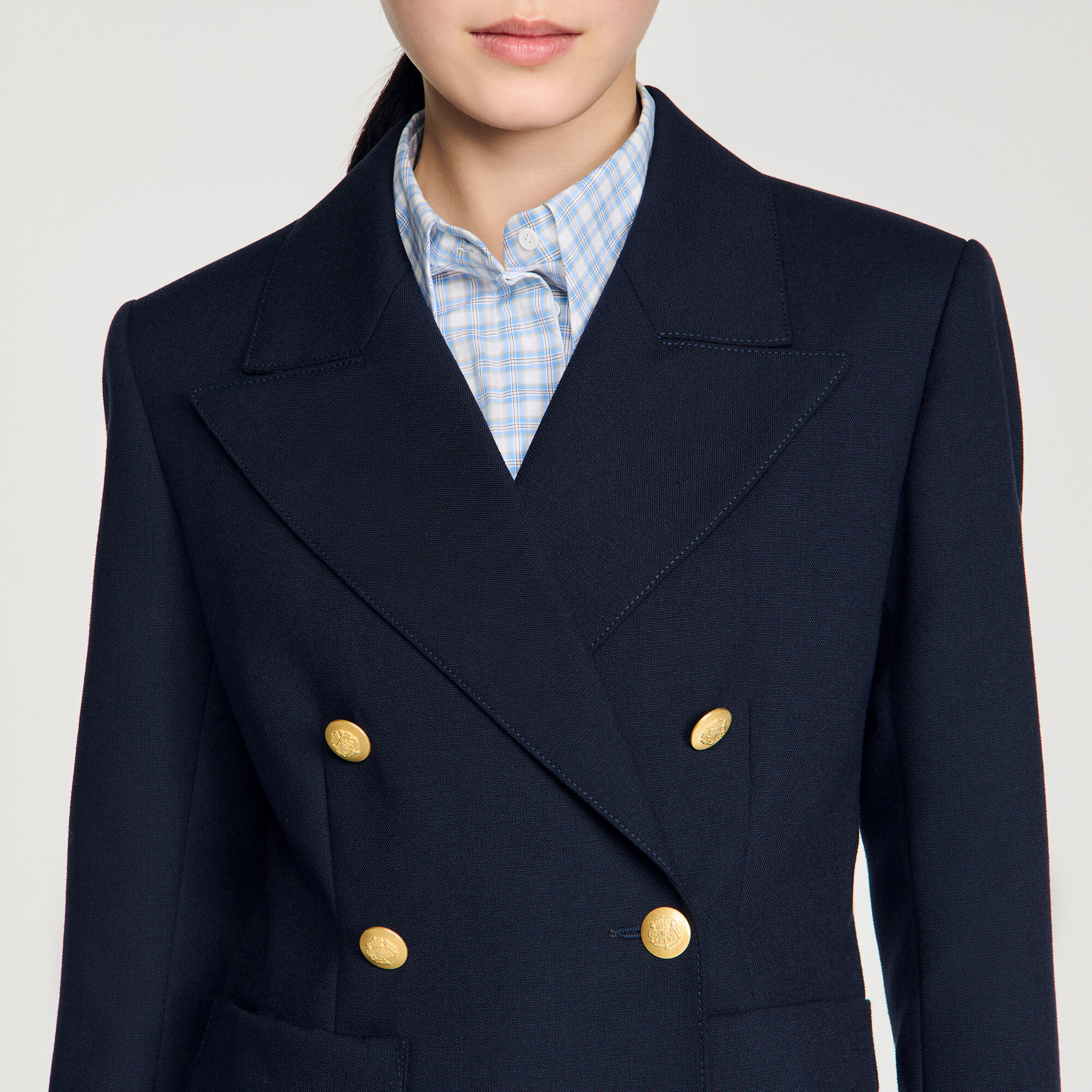 Veste de costume en laine ajustée