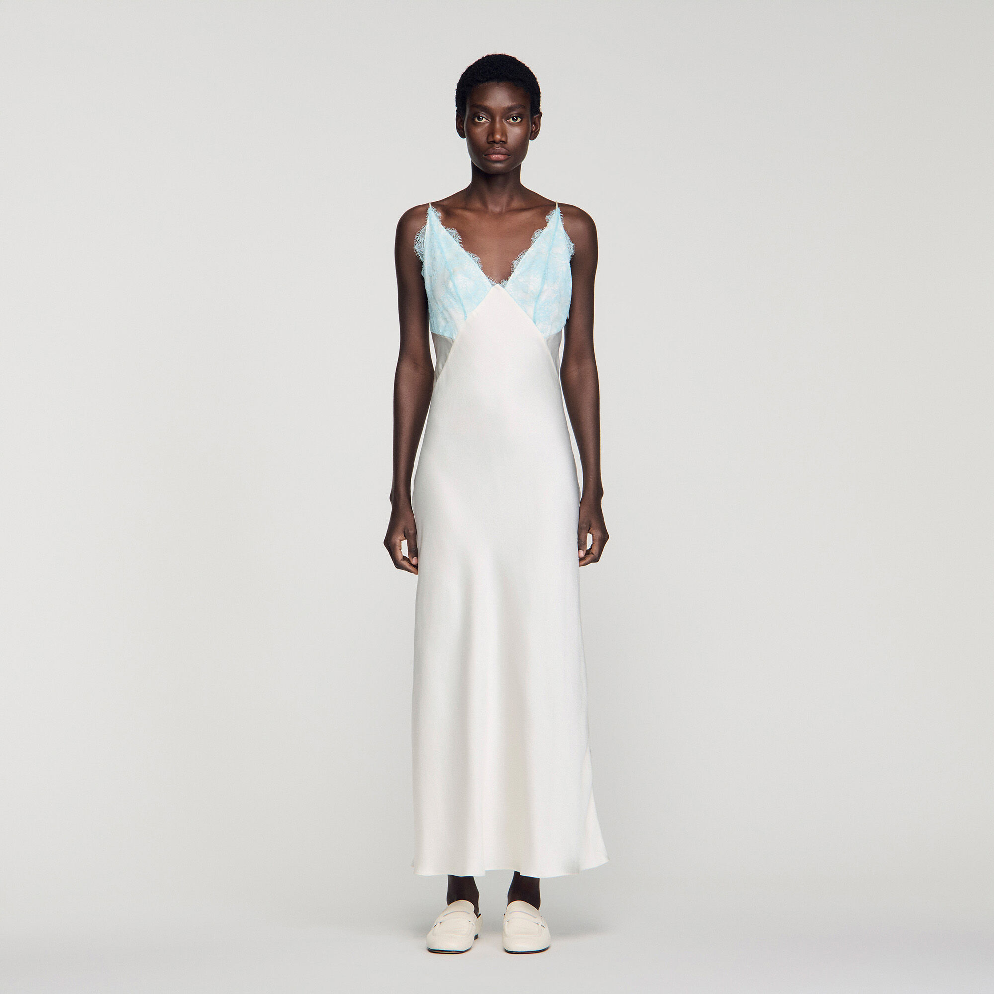 Robe maxi à la mode lingerie