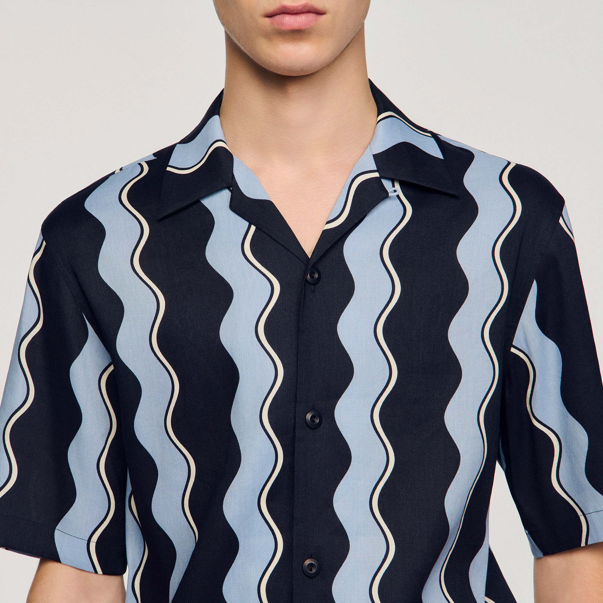 Chemise en lin imprimée