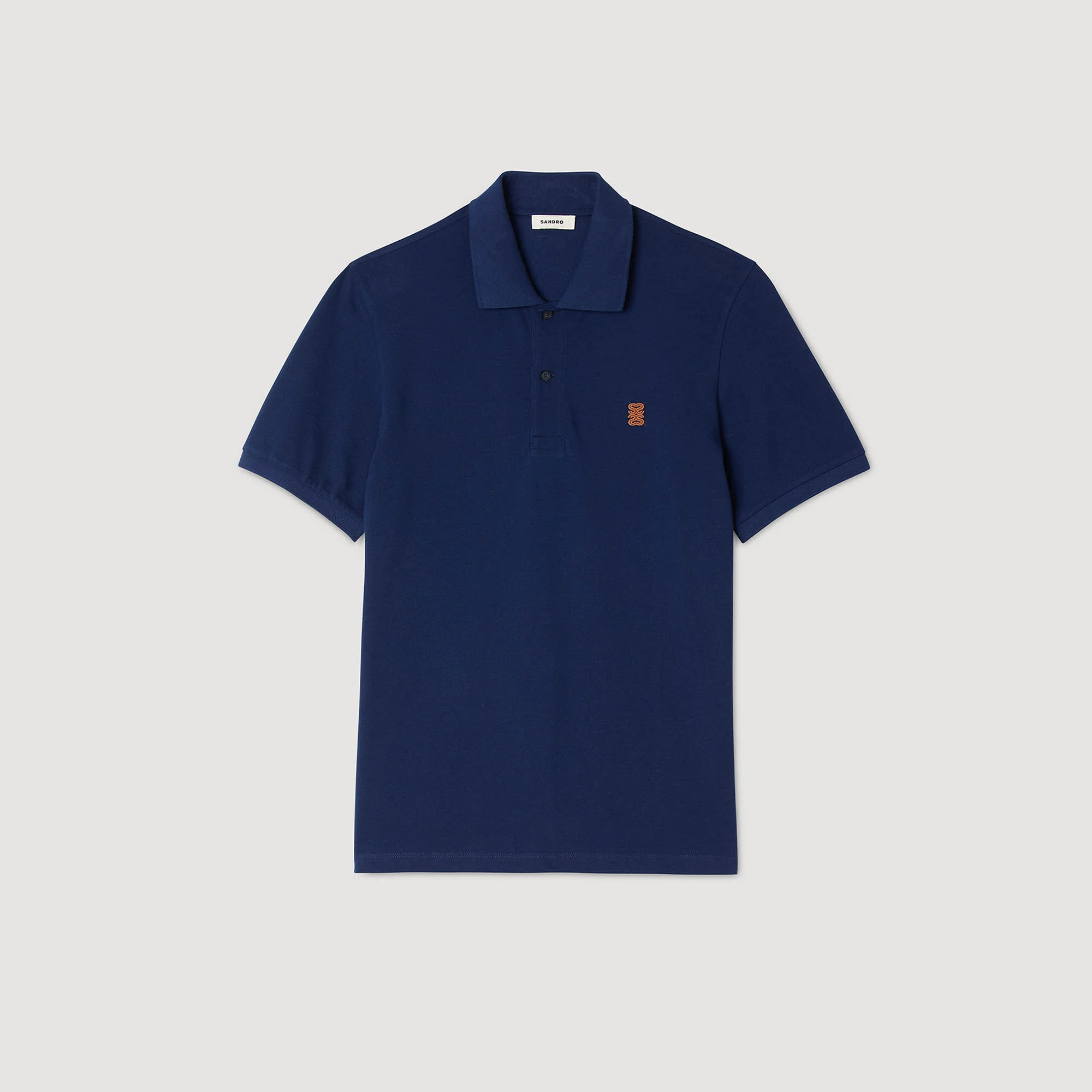 Chemise polo avec logo en cuir