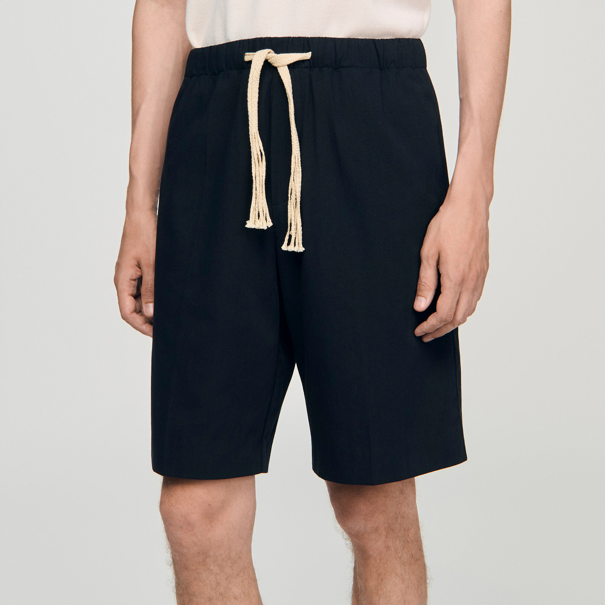 Shorts en coton à taille élastiquée
