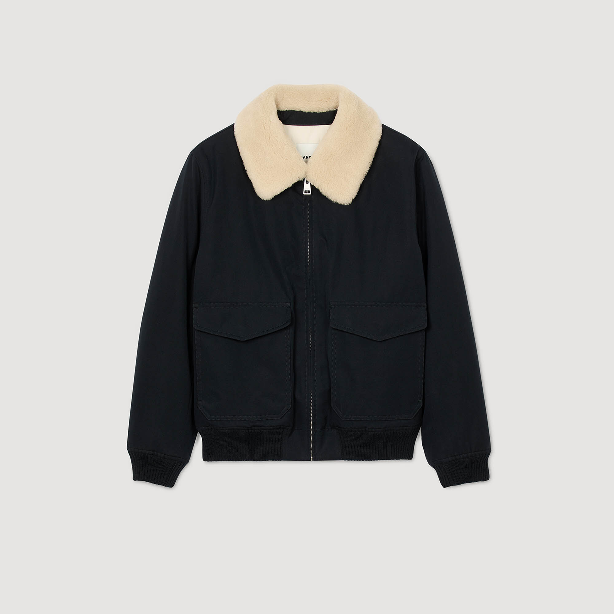 Veste aviateur à col amovible