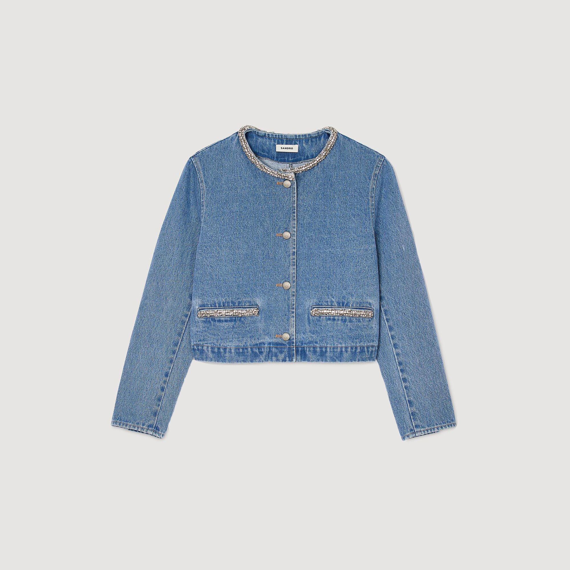 Veste en denim strass