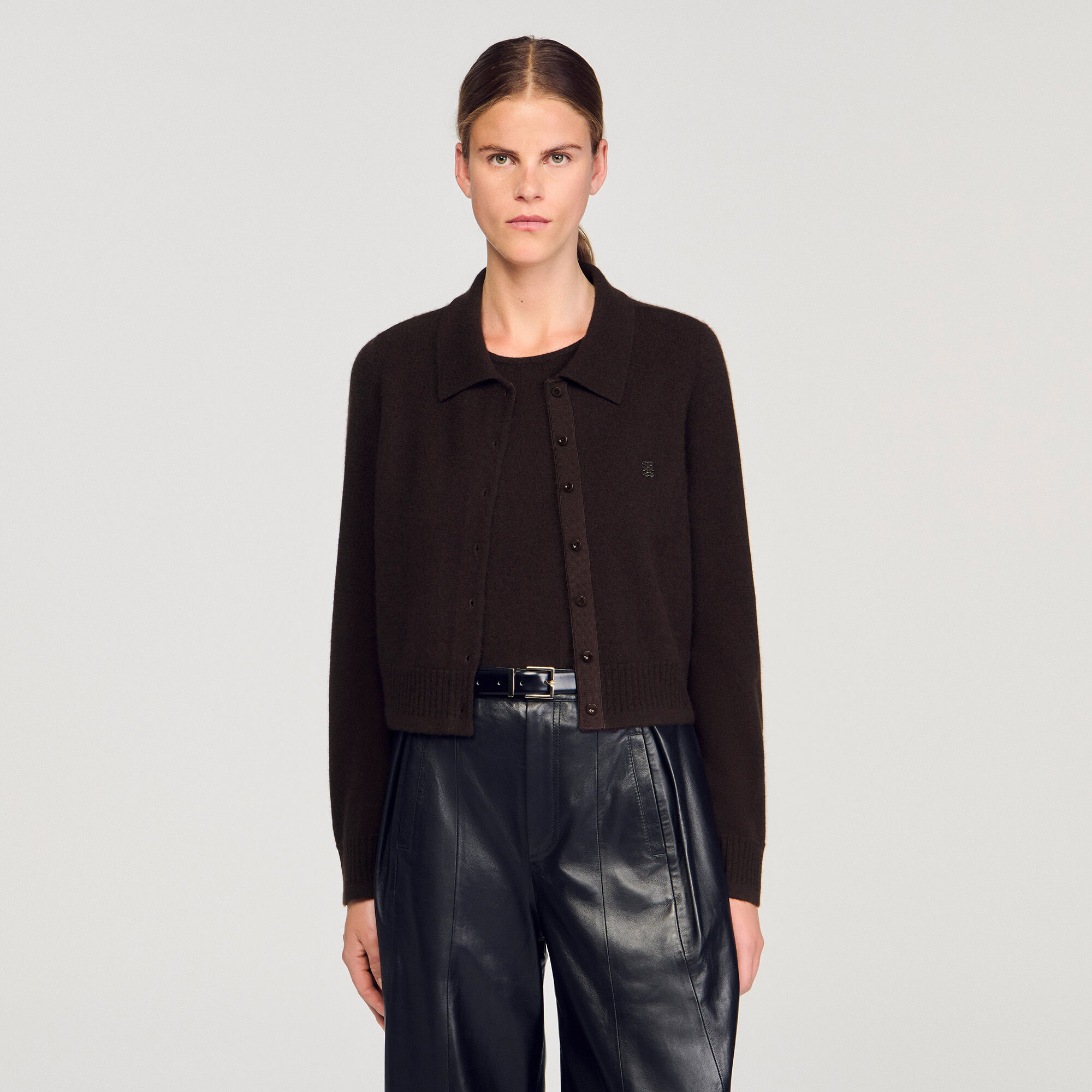 Cardigan à col chemise