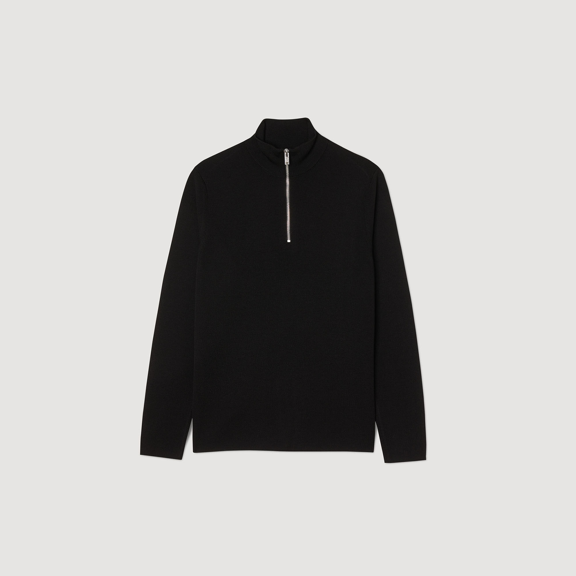 Pull en laine avec col à fermeture éclair