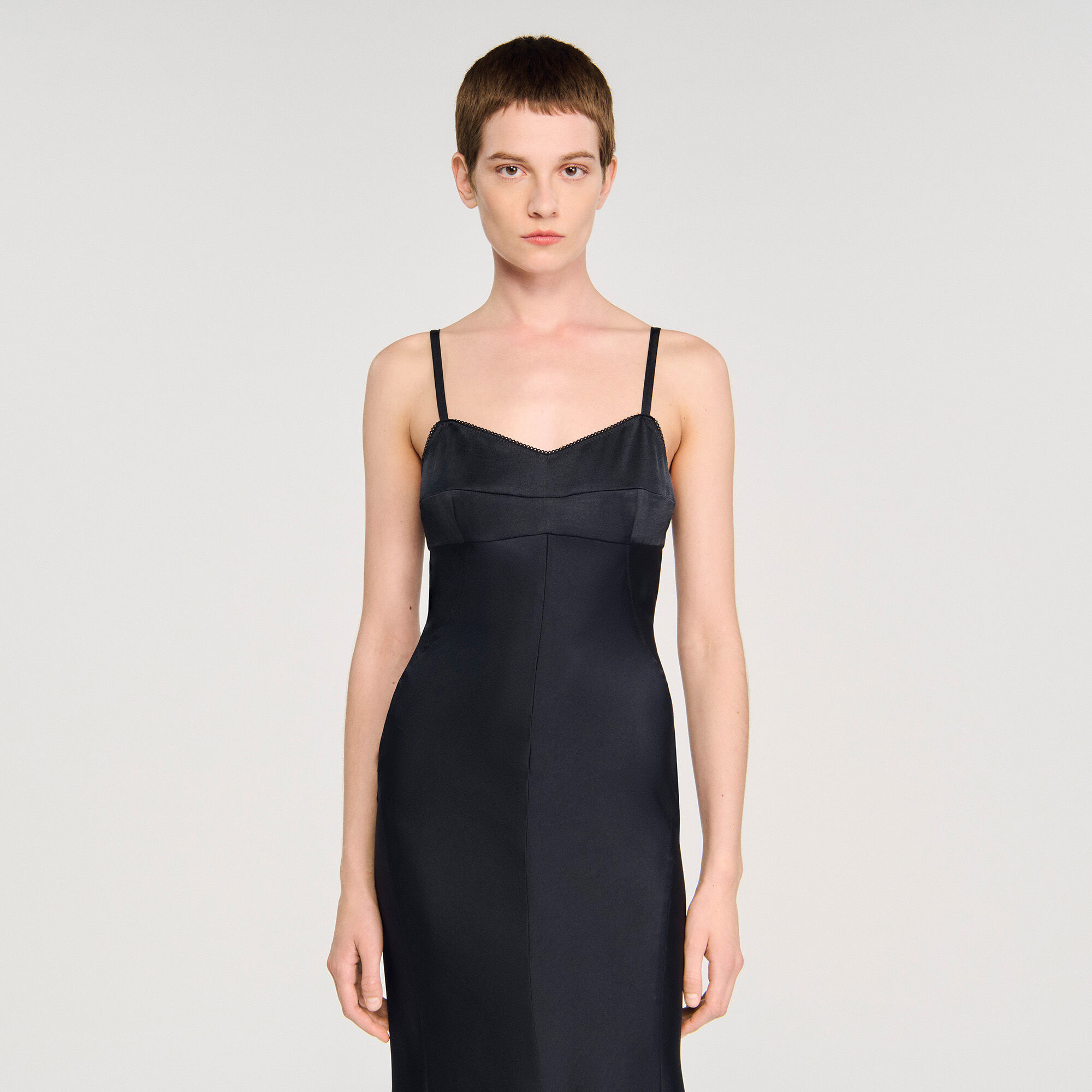 Robe maxi à effet satiné
