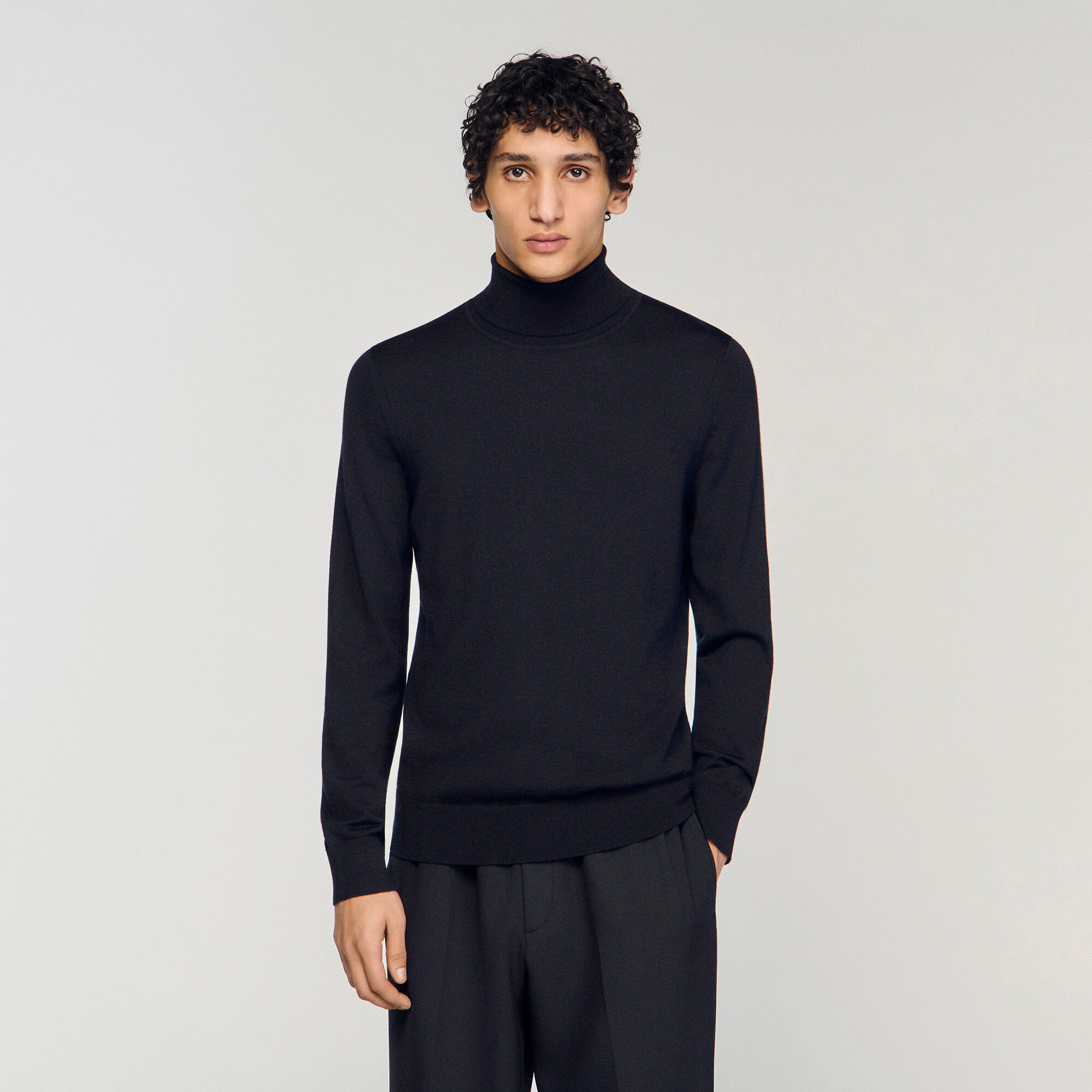 Pull en laine à col roulé