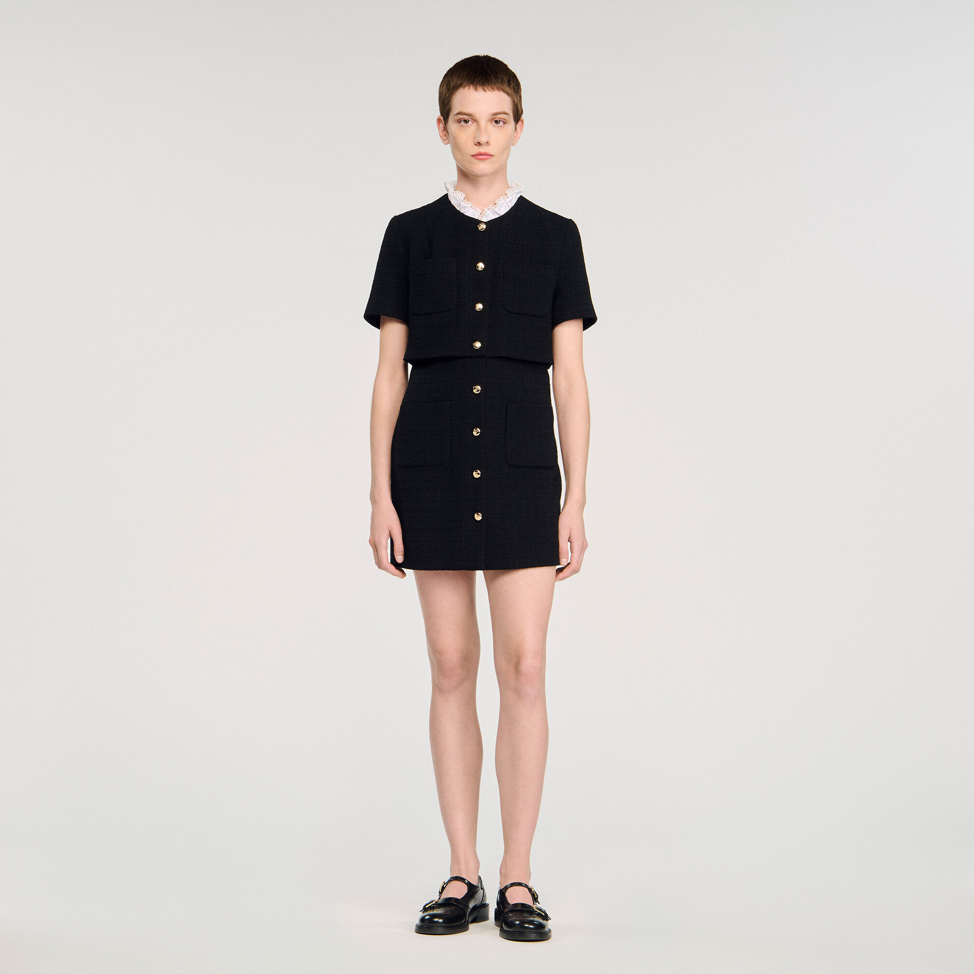 Mini robe avec col démontable