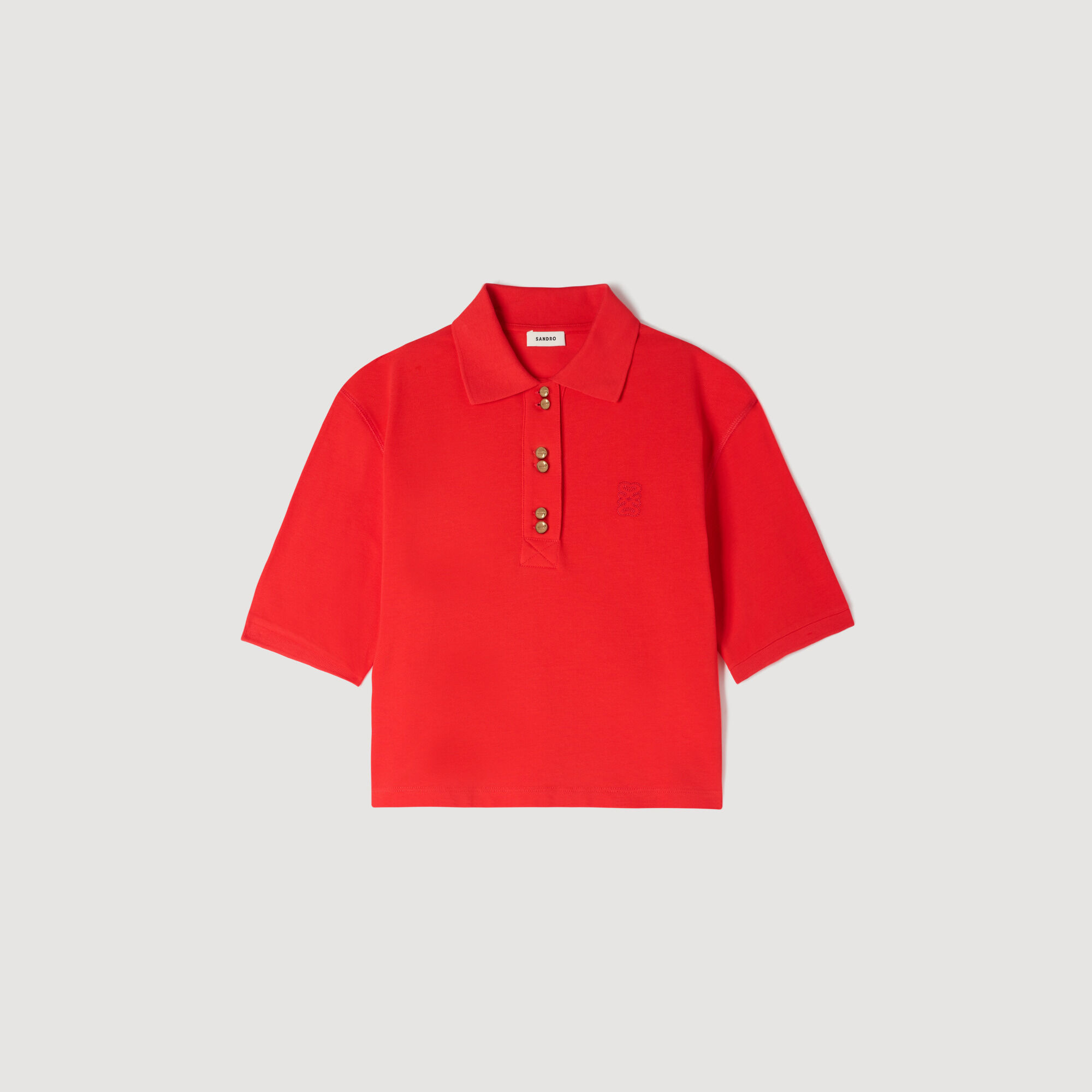 Chemise polo à boutons fantaisie