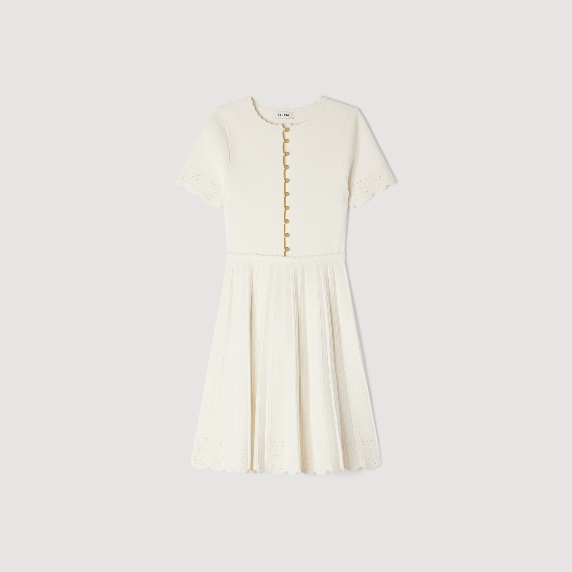 Robe mini en maille pointelle