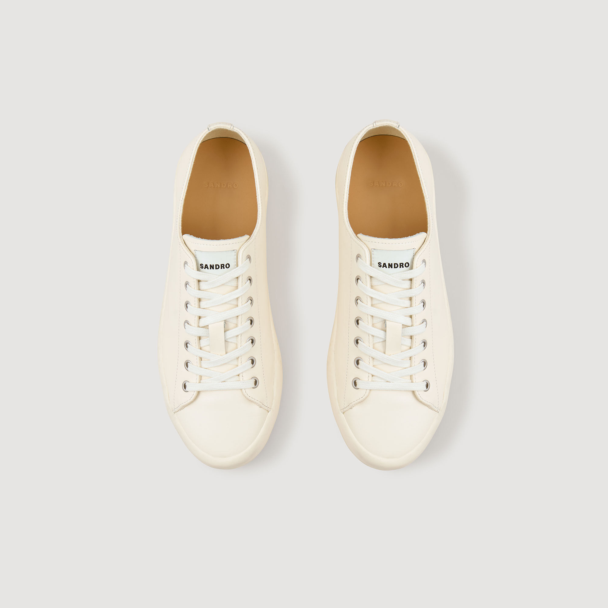 Chaussures de sport en cuir fendu basses