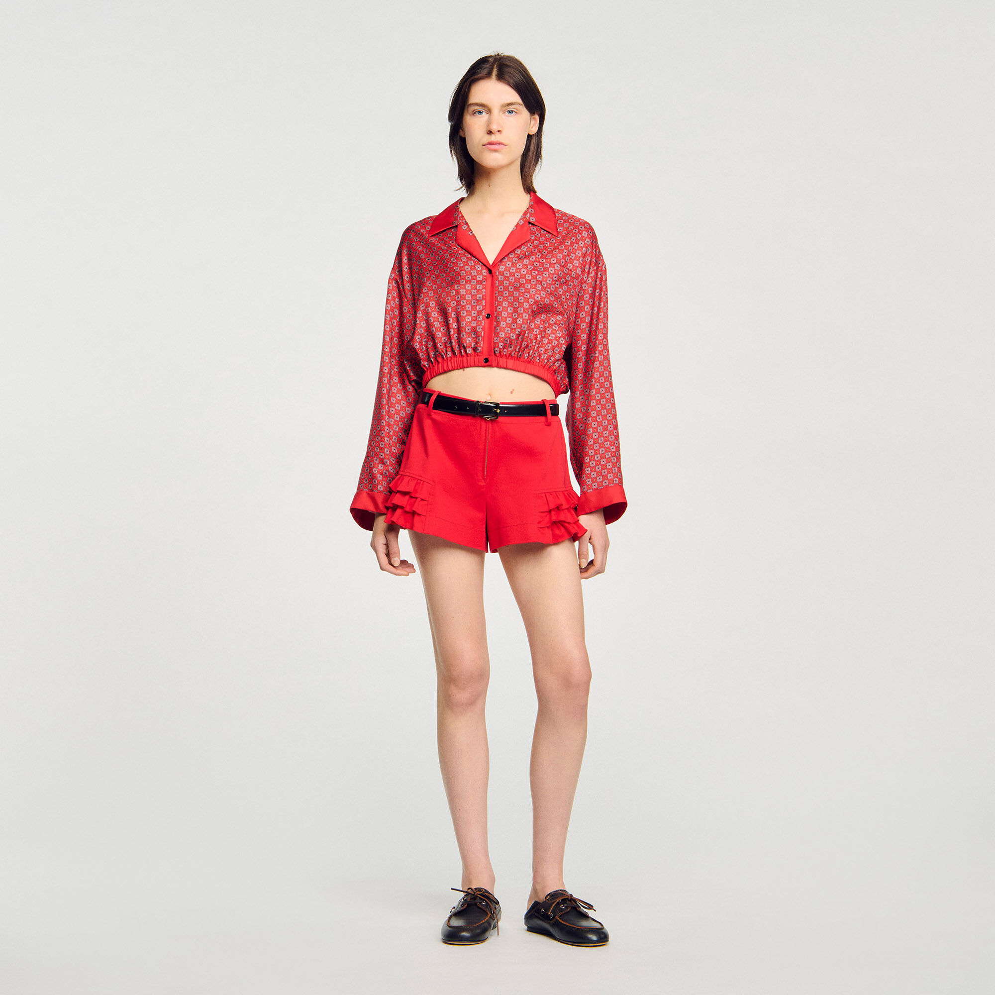 Chemise imprimée écharpe