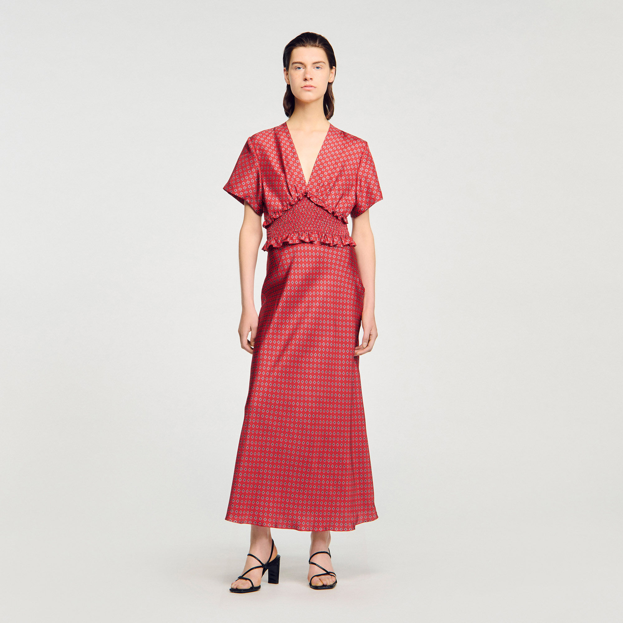 Robe maxi imprimée écharpe