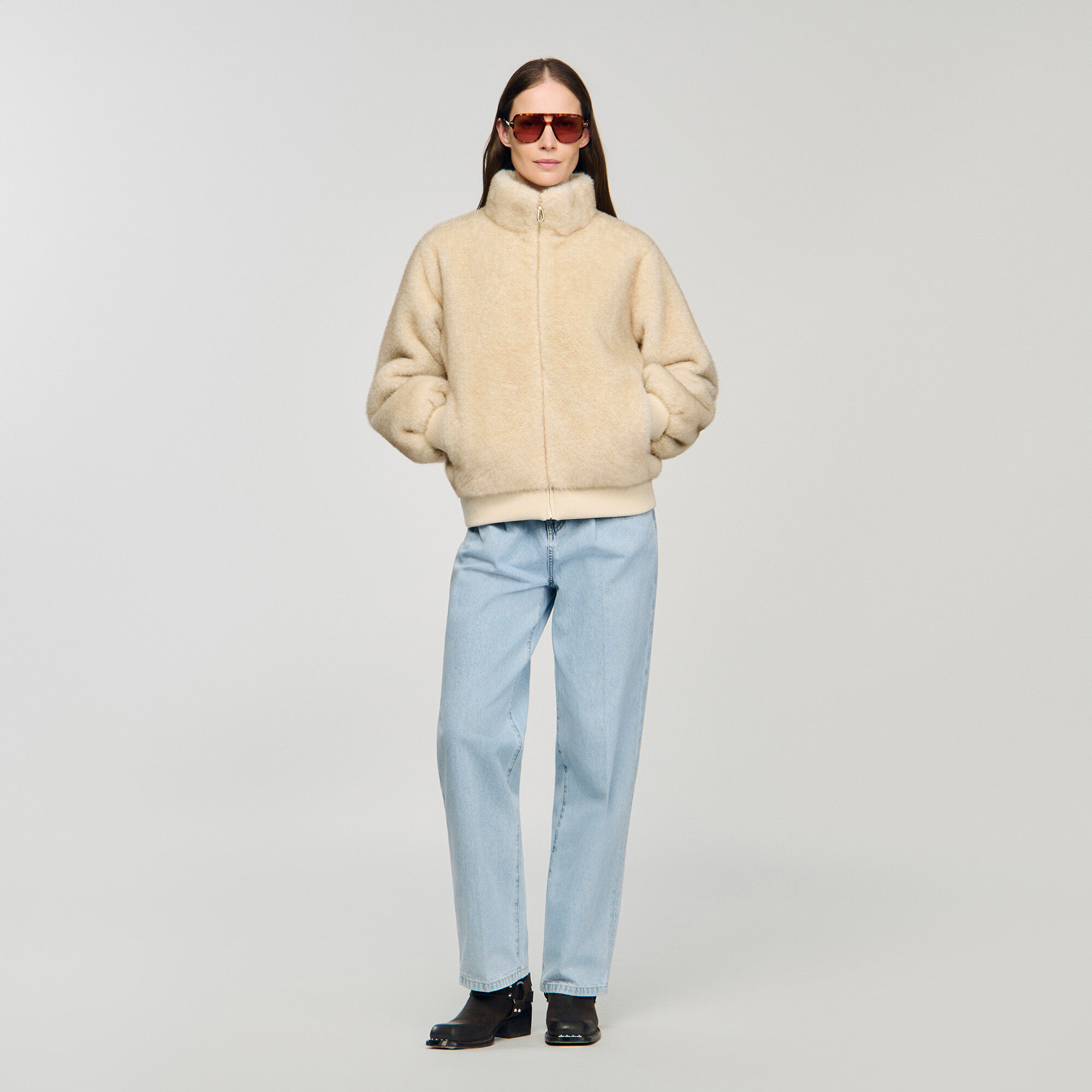 Veste en fausse fourrure